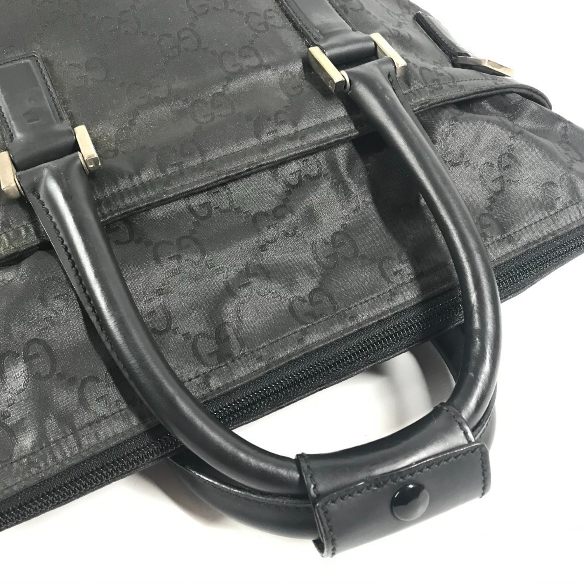 Gucci Black Nylon Handbag Tote Bag (Pre-Owned)