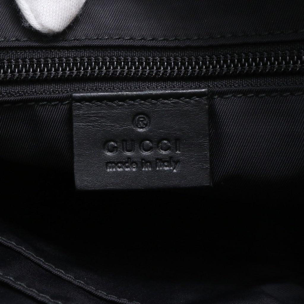Gucci Black Navy Leather Coated Canvas Messenger Bag Shoulder Bag (Pre-Owned)