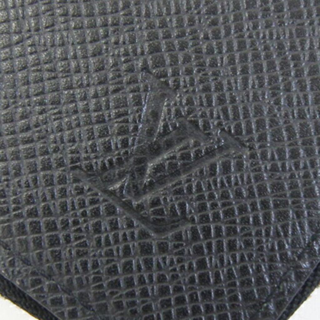 Louis Vuitton Black Noir Taiga Leather Leather Long Wallet