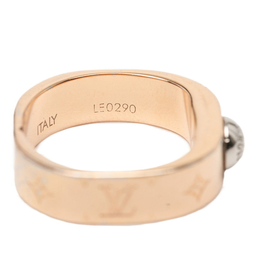 Louis Vuitton Pink Gold Gold Plating Band Ring