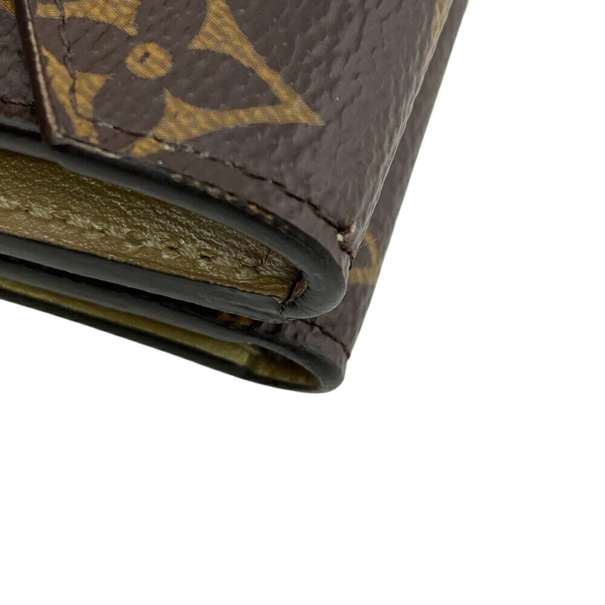 Louis Vuitton Brown Leather Wallet (Tri-Fold)
