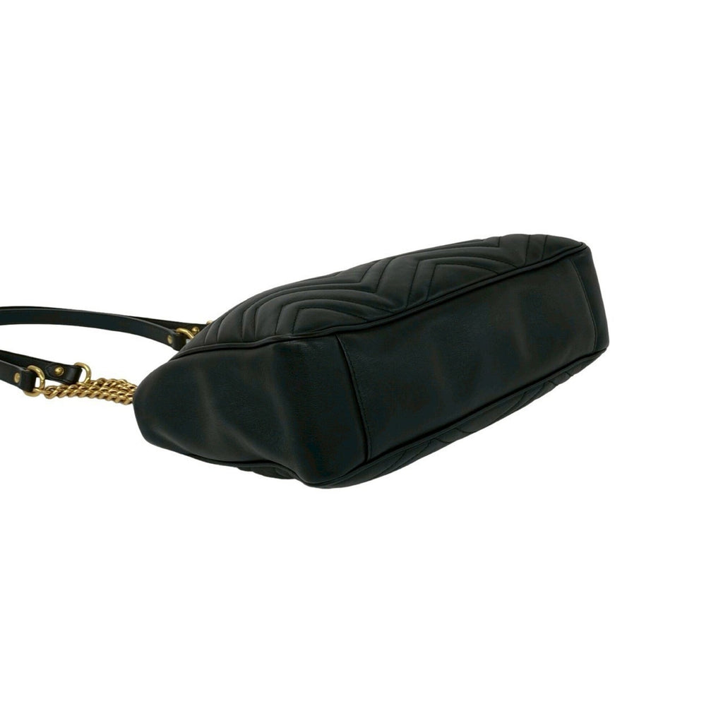 Gucci Black Leather Shoulder Bag Tote Bag (Pre-Owned)