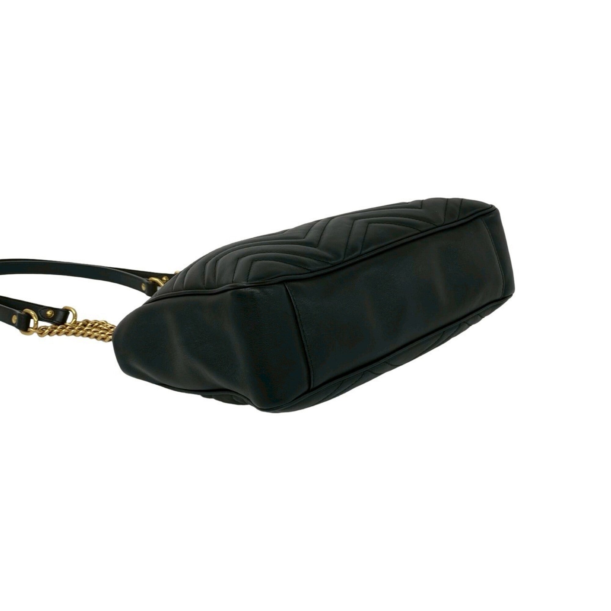 Gucci Black Leather Shoulder Bag Tote Bag (Pre-Owned)