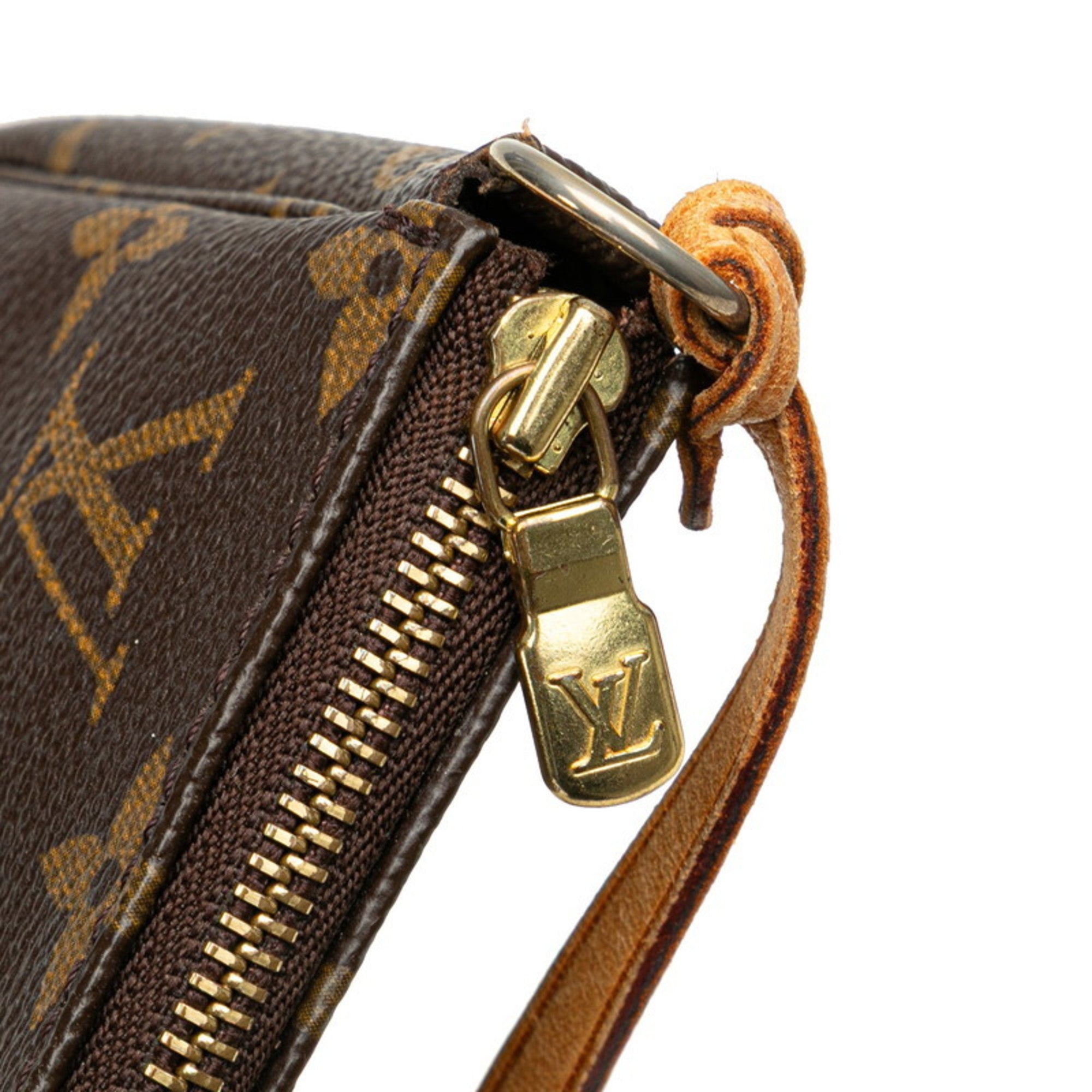 Louis Vuitton Monogram Brown Pvc Leather Pochette Pouch