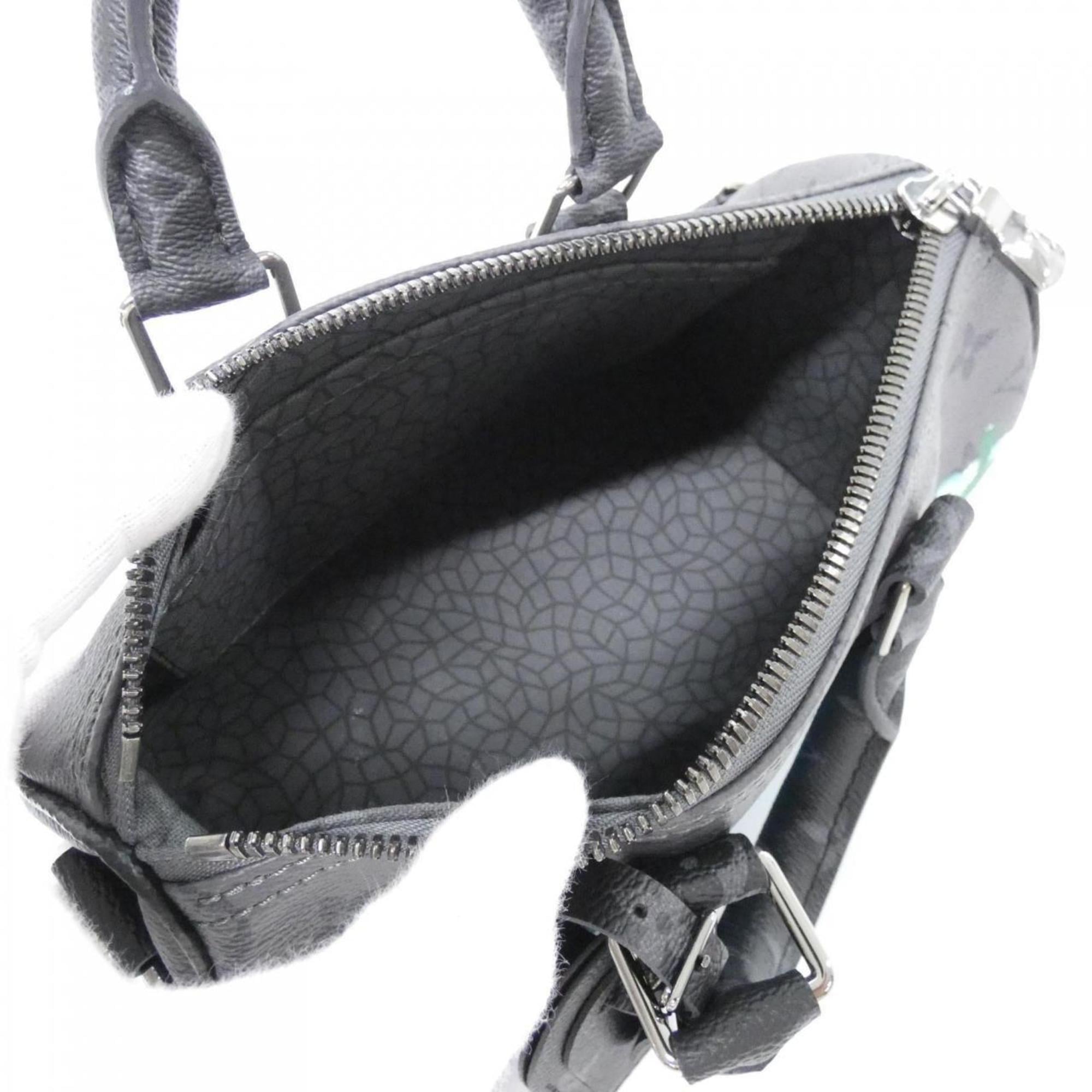 Louis Vuitton Black Gris Coated Canvas Boston Bag
