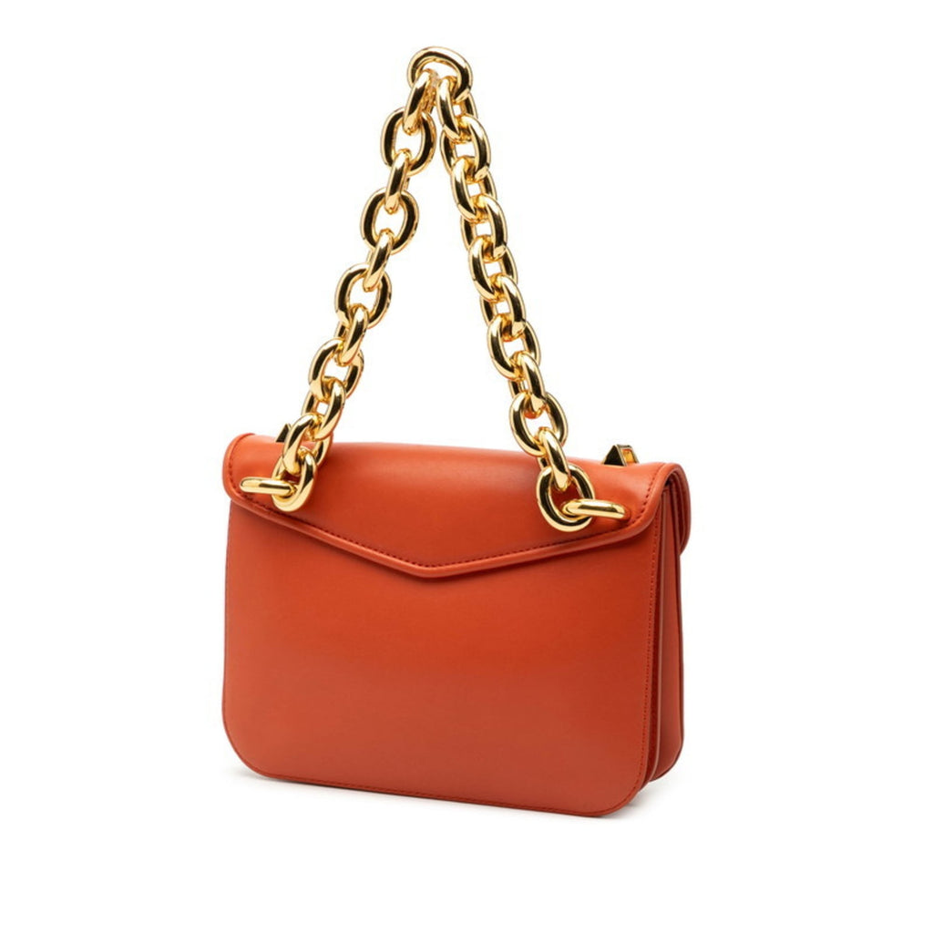 Bottega Veneta Orange Leather Handbag Shoulder Bag