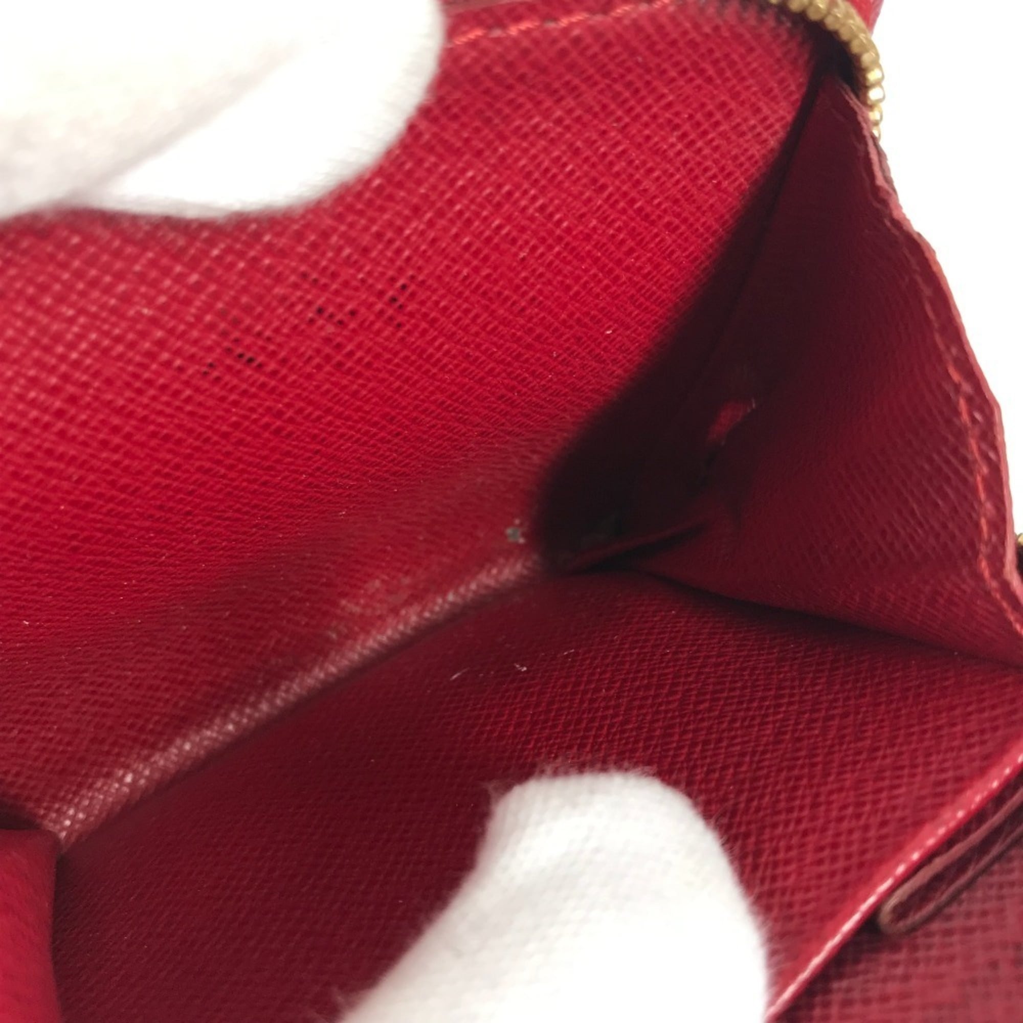 Louis Vuitton Brown Red Color Monogram Cherry Blossom Canvas Wallet