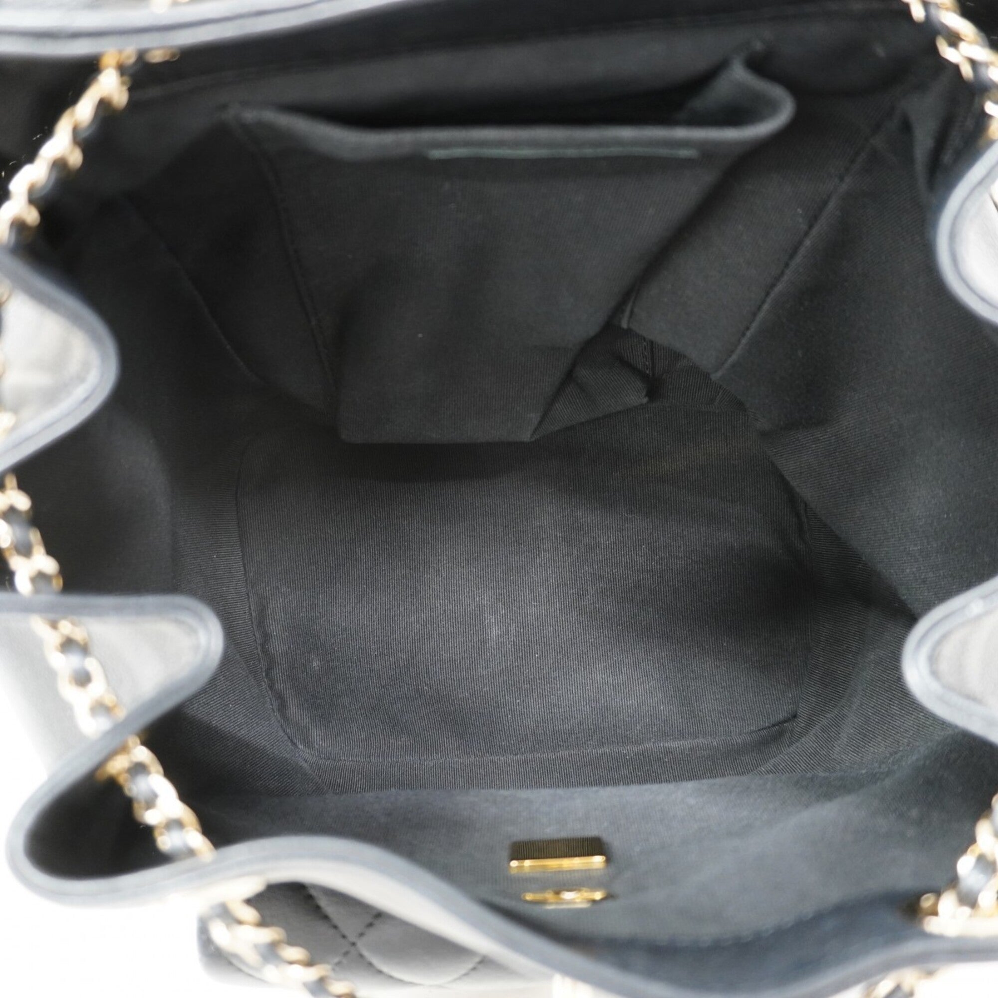 Chanel Black Leather Backpack