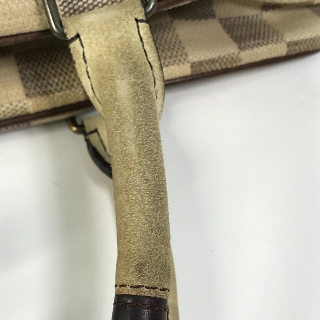 Louis Vuitton Brown White Canvas Shoulder Bag Tote Bag