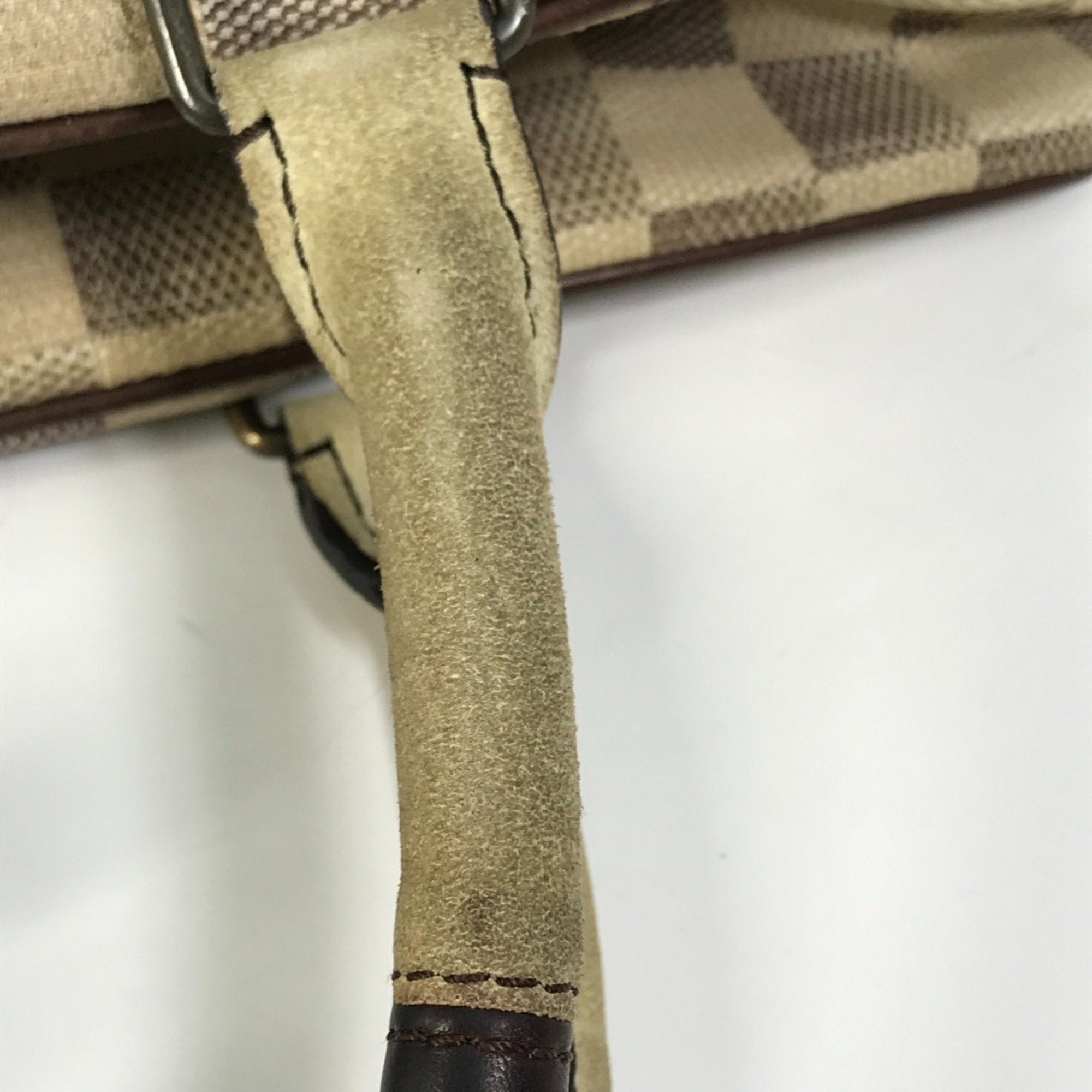 Louis Vuitton Brown White Canvas Shoulder Bag Tote Bag