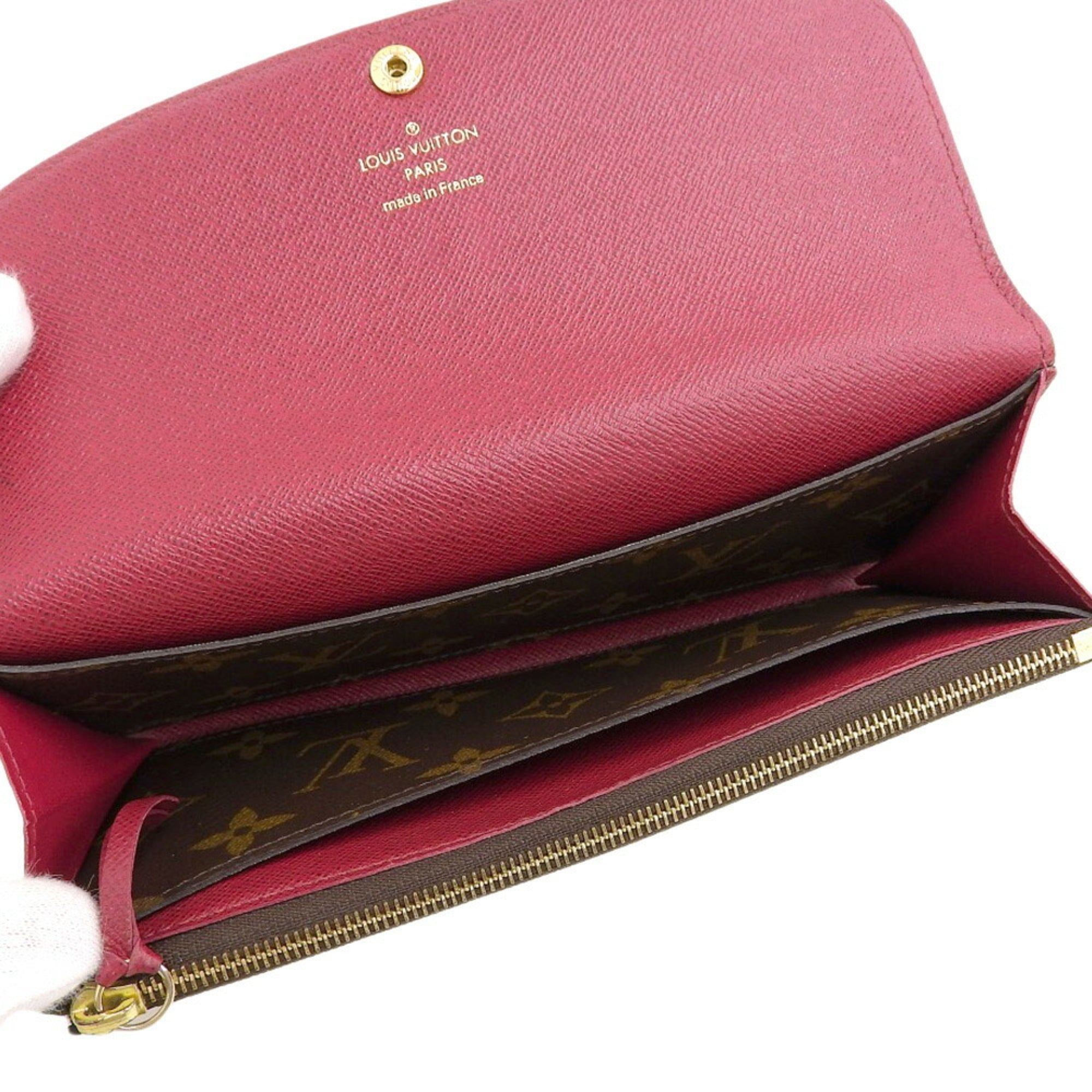 Louis Vuitton Fuchsia Monogram Purple Red Color Pvc Long Wallet
