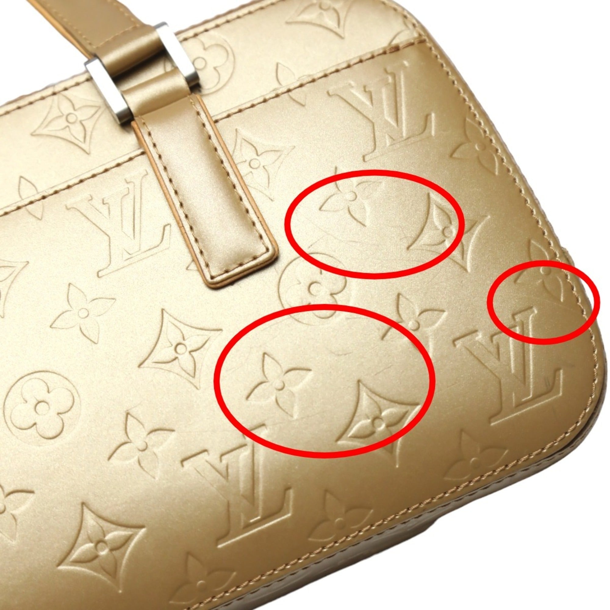 Louis Vuitton Gold Monogram Mat Handbag