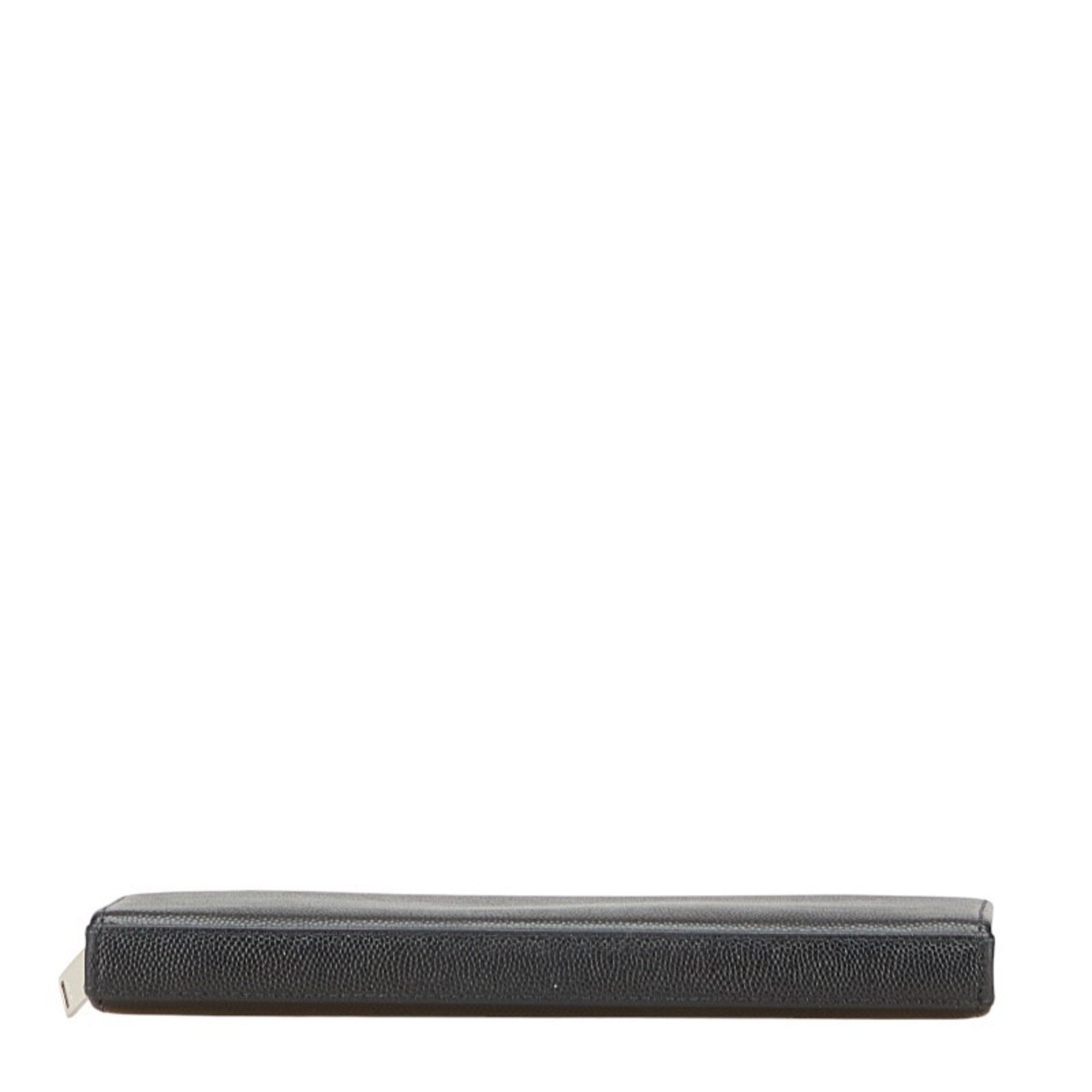 Saint Laurent Black Leather Coin Purse/Coin Case (Pre-Owned)