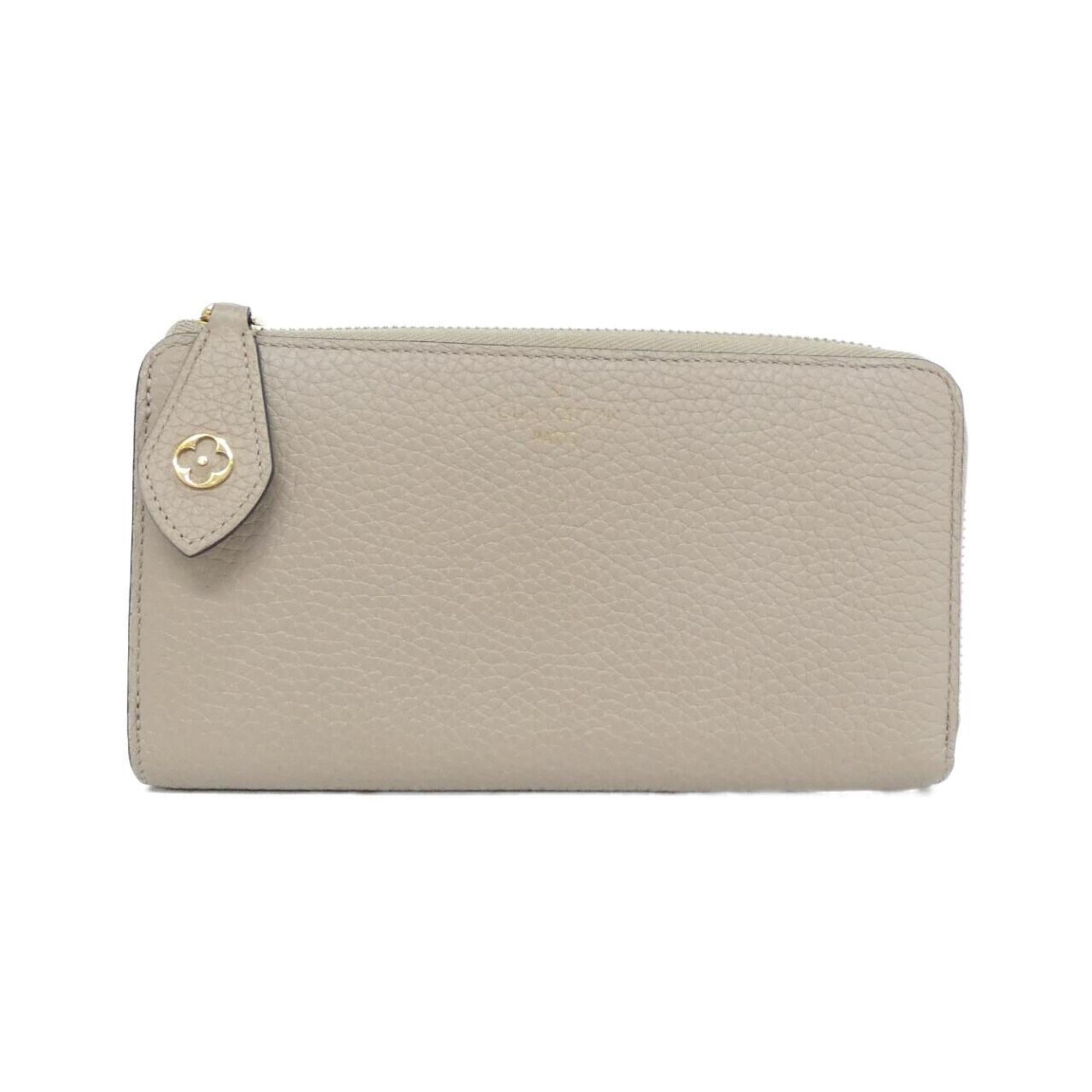 Louis Vuitton Beige Leather Long Wallet