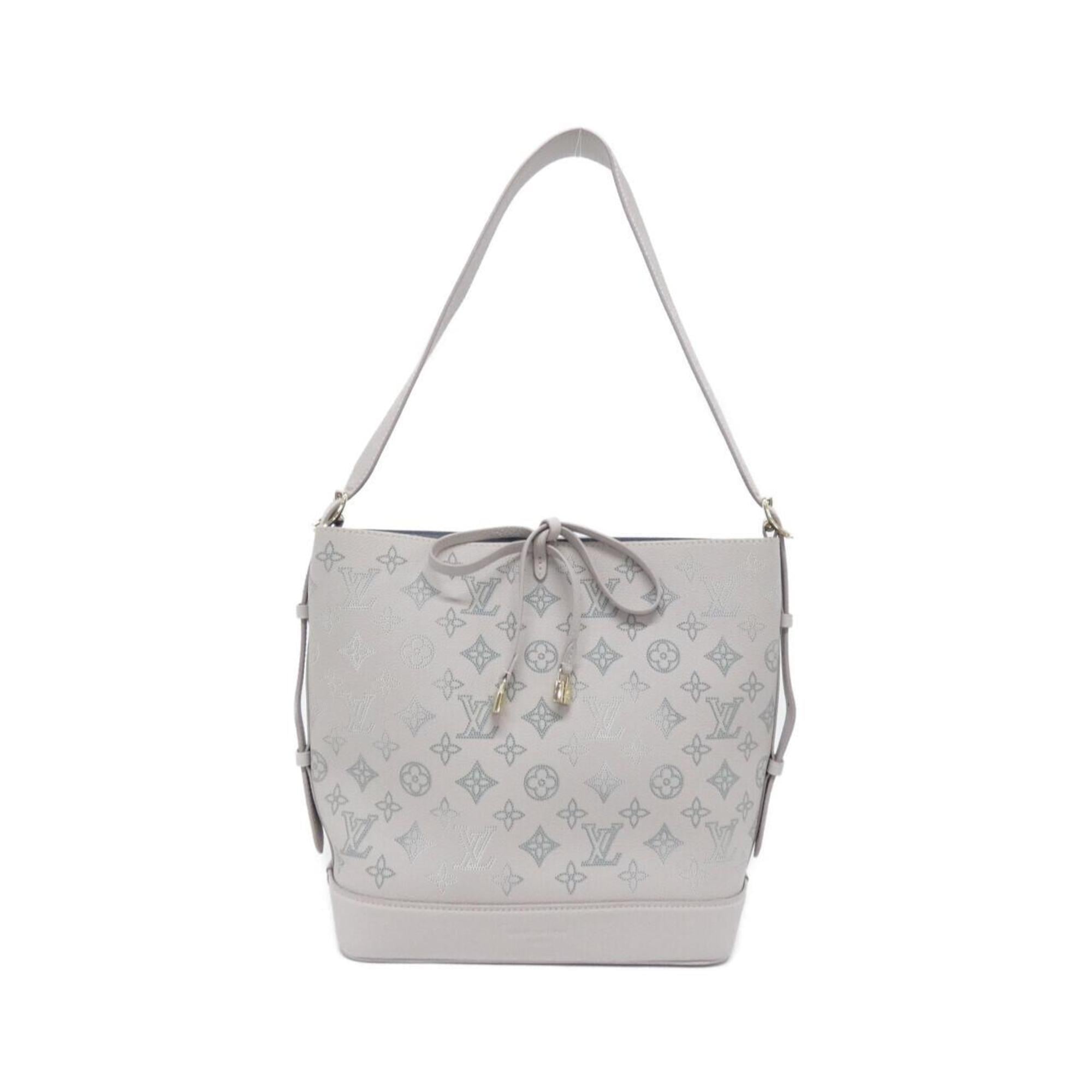 Louis Vuitton Gray Leather Shoulder Bag