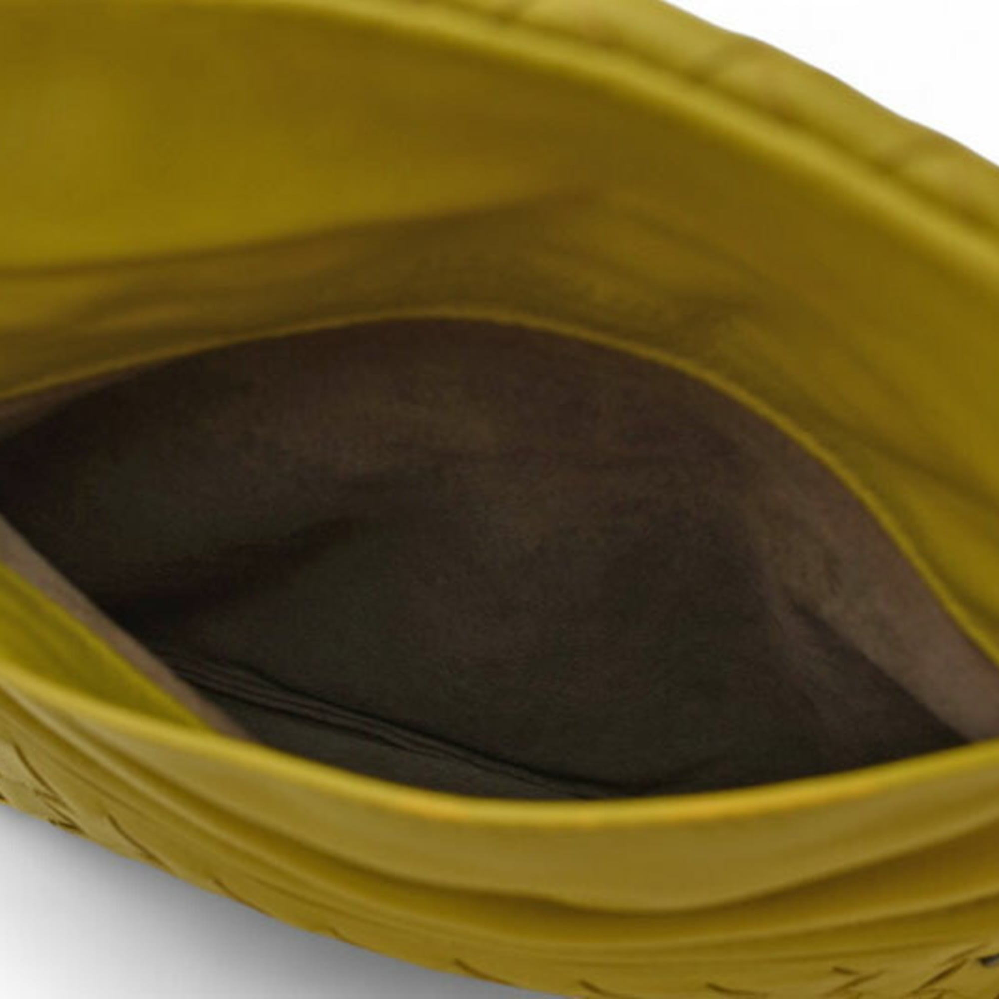 Bottega Veneta Mustard Leather Clutch Bag Shoulder Bag