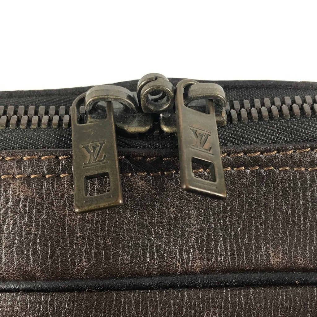 Louis Vuitton Brown Coffee Utah Leather Leather Briefcase Handbag Tote Bag