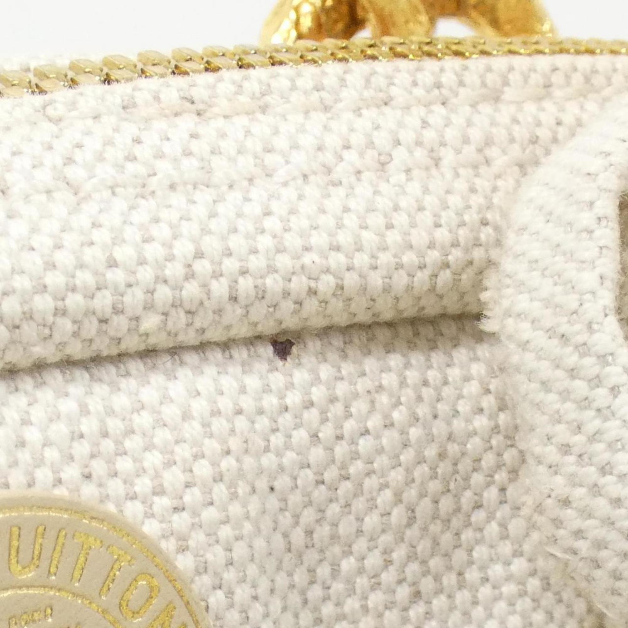 Louis Vuitton Lv Off White Canvas Handbag