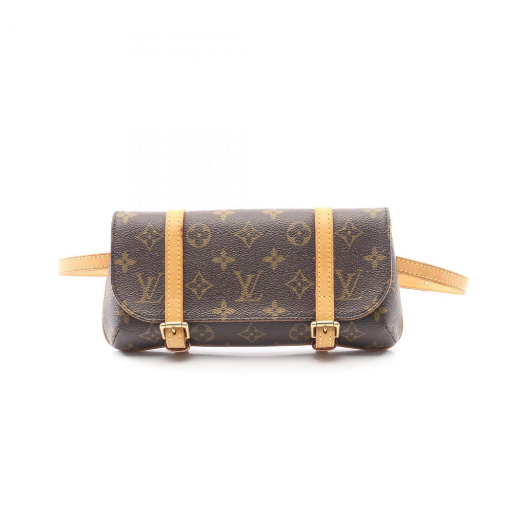 Louis Vuitton Brown Coated Canvas Leather Fanny Pack Handbag Pochette
