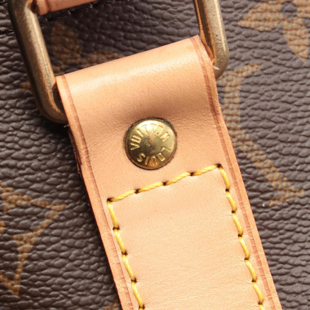 Louis Vuitton Brown Monogram Coated Canvas Leather Boston Bag Handbag