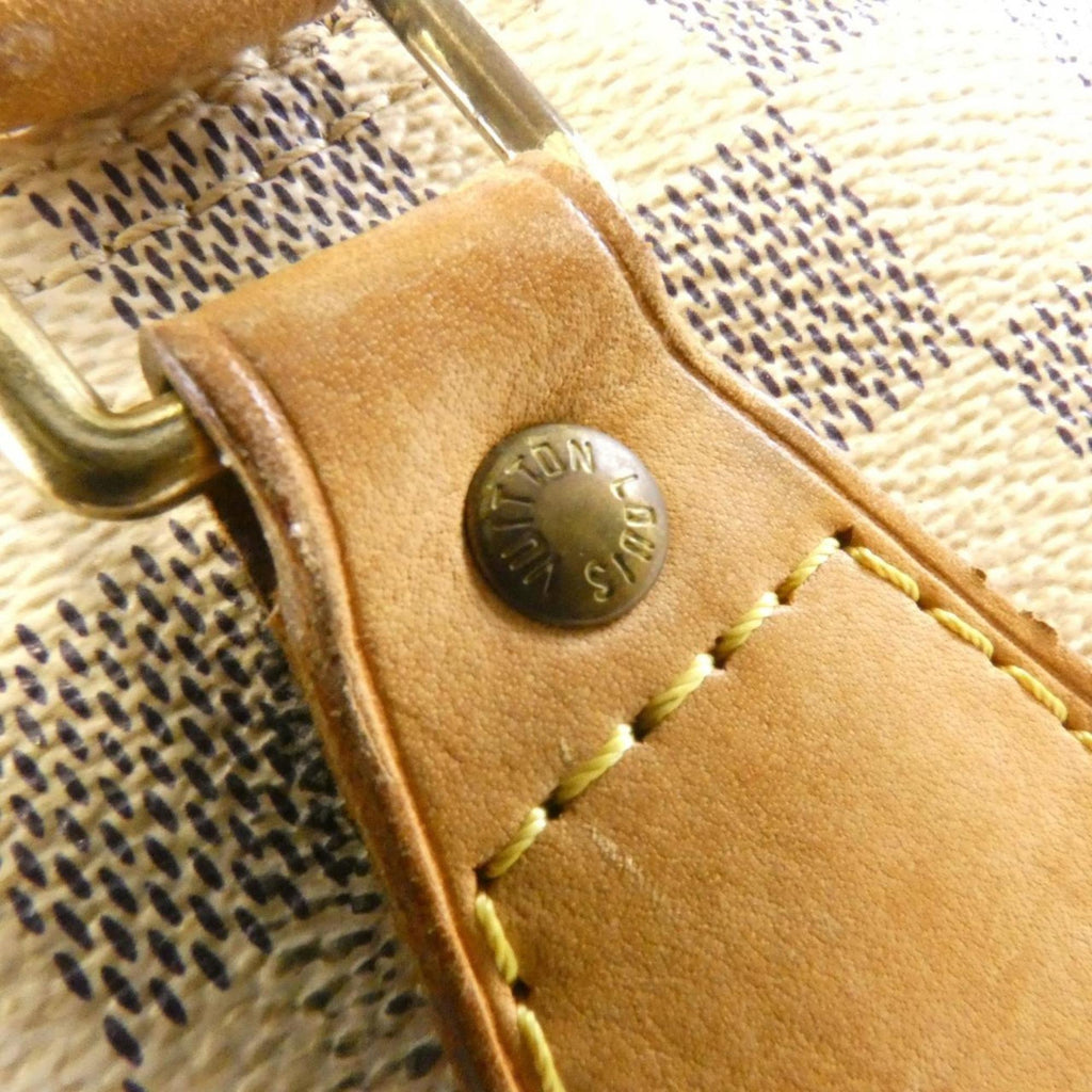 Louis Vuitton Azur White Coated Canvas Boston Bag