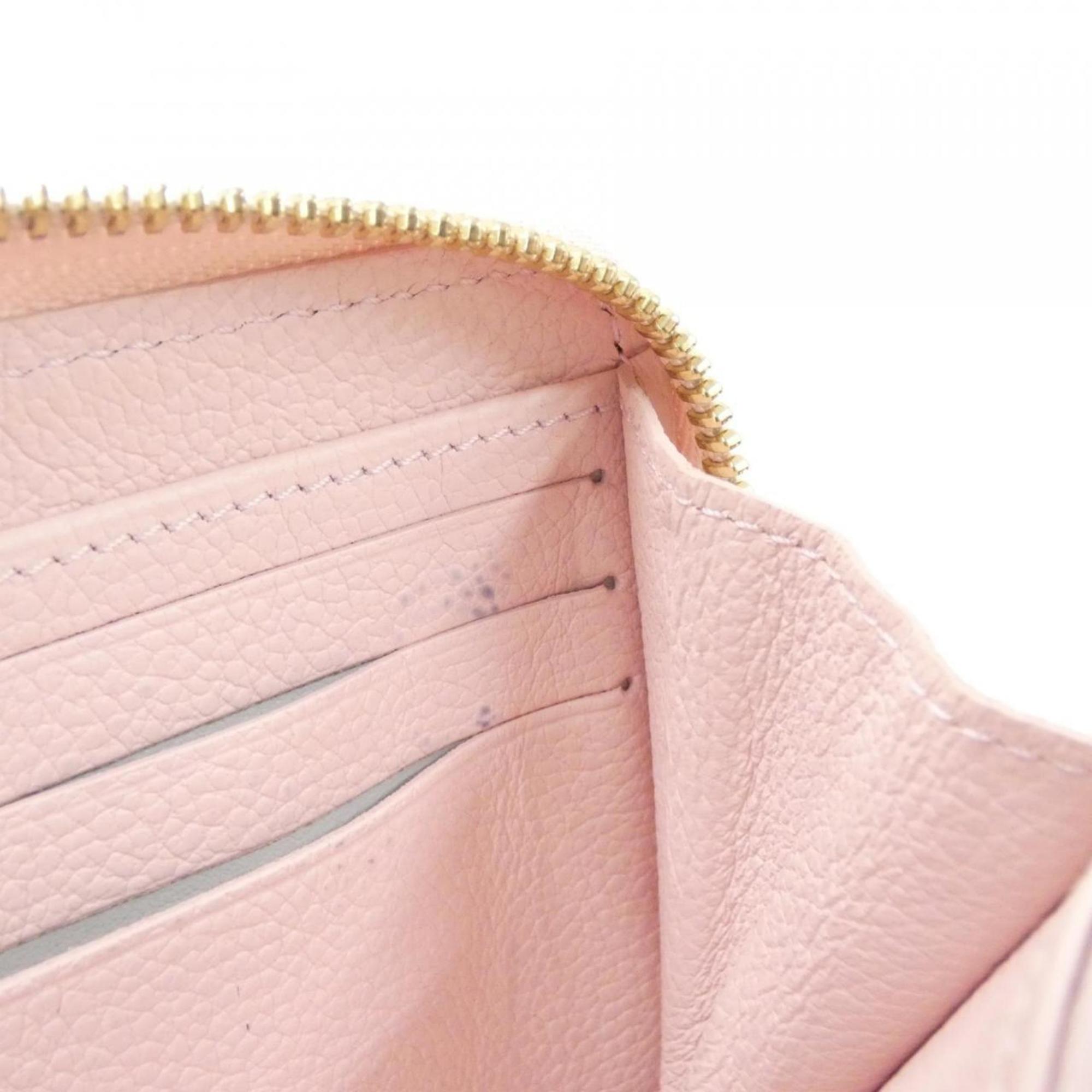 Louis Vuitton Light Pink Leather Long Wallet