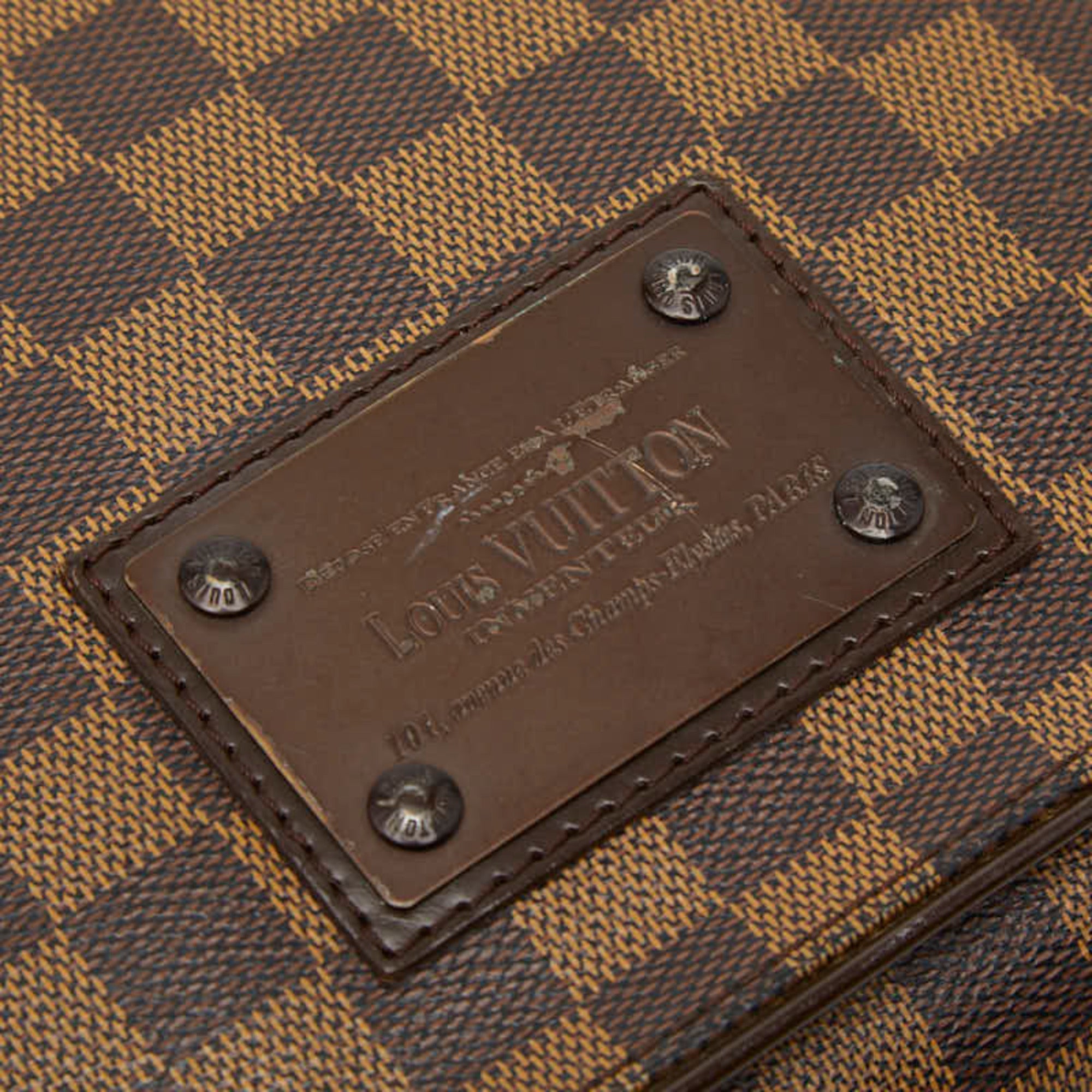 Louis Vuitton Brown Pvc Leather Shoulder Bag