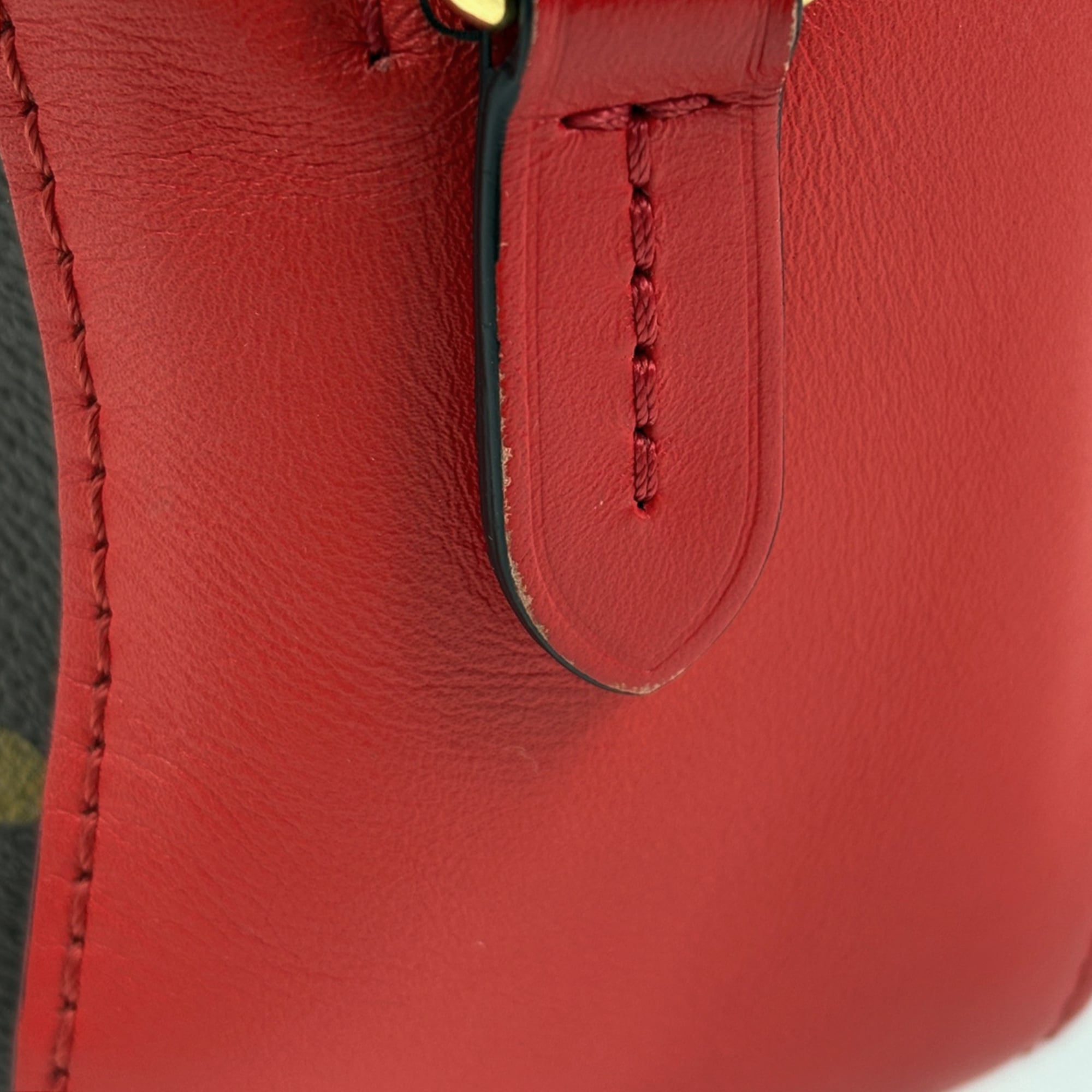 Louis Vuitton Brown Coquelicots Red Color Monogram Shoulder Bag