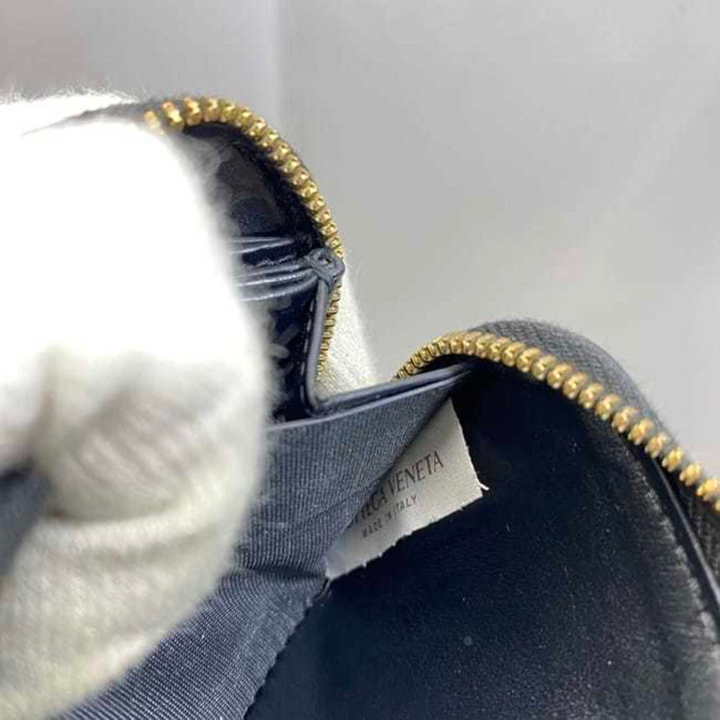 Bottega Veneta Black Leather Coin Purse/Coin Case