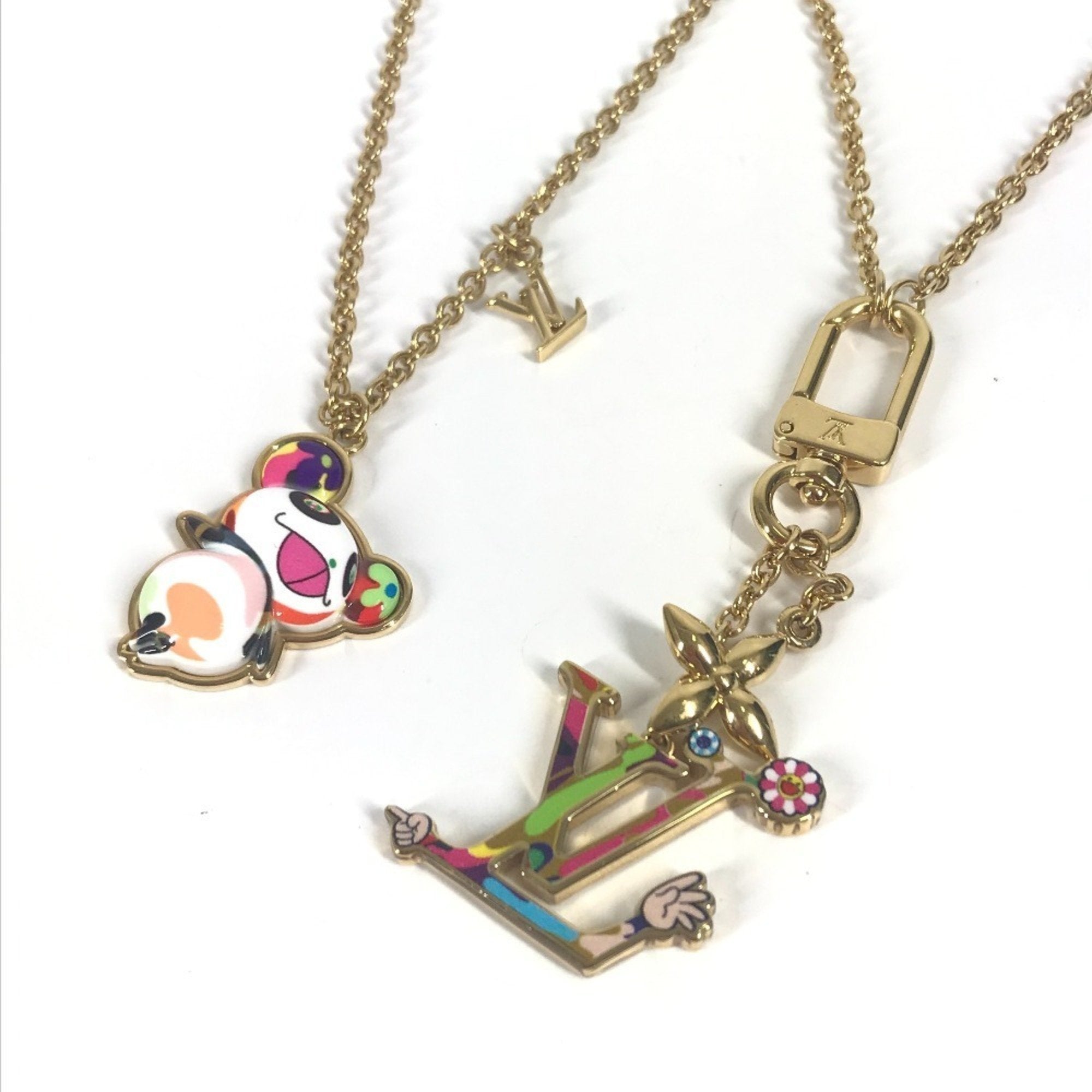 Louis Vuitton Gold Multi-Color Metal Necklace