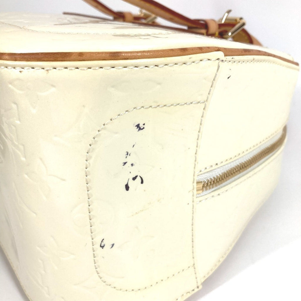 Louis Vuitton Pearl White Monogram Vernis Handbag Shoulder Bag Tote Bag