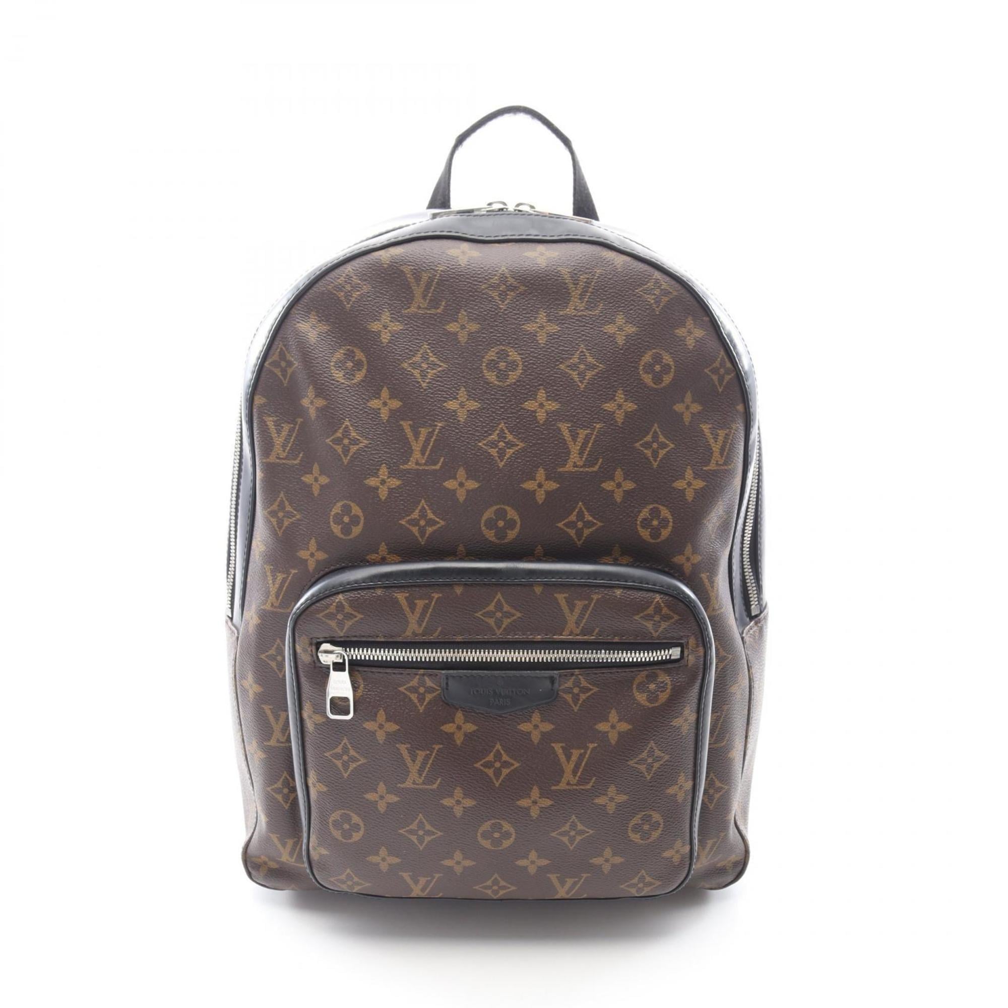 Louis Vuitton Black Brown Monogram Macassar Coated Canvas Leather Backpack