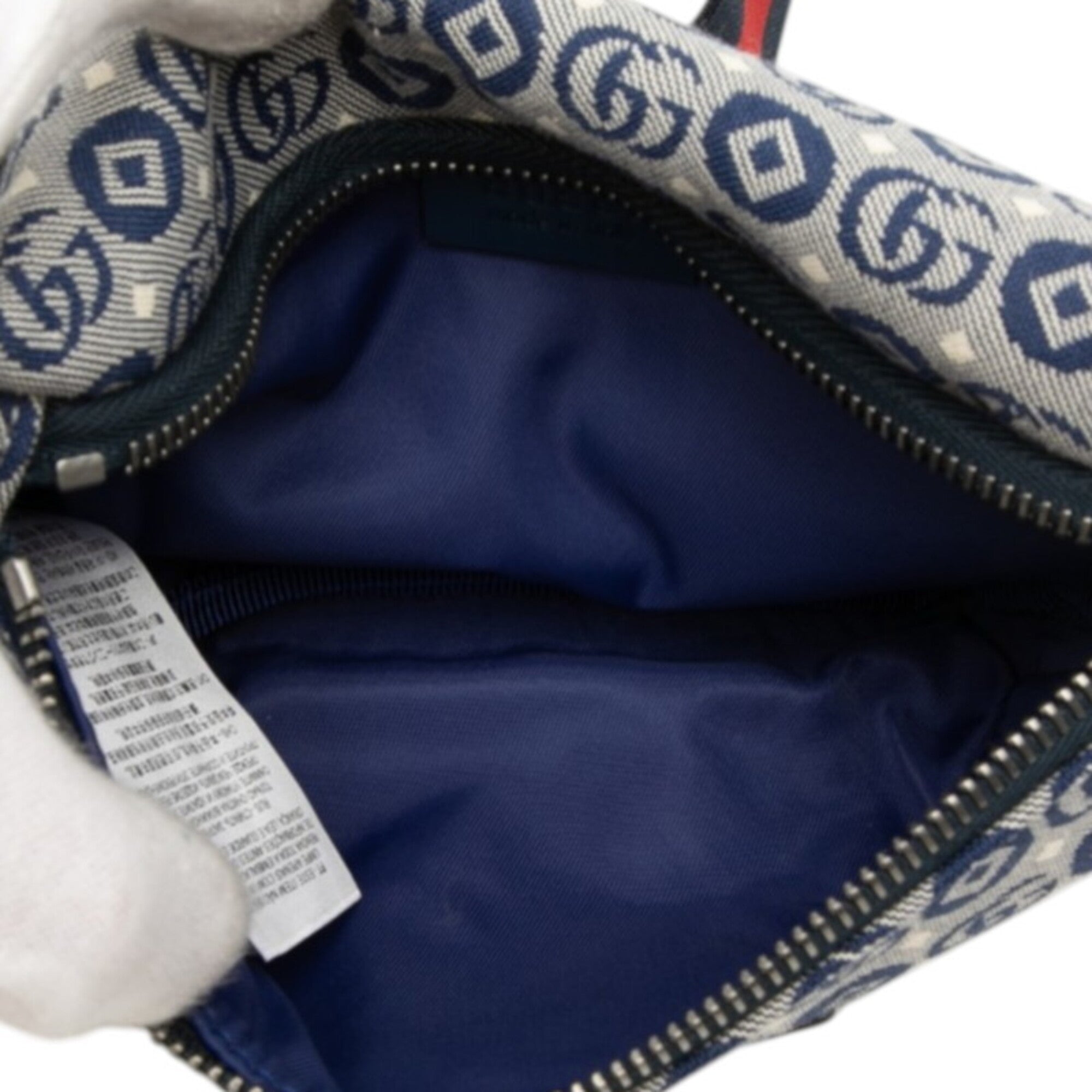 Gucci Multi-Color Navy Canvas Sling Bag (Pre-Owned)