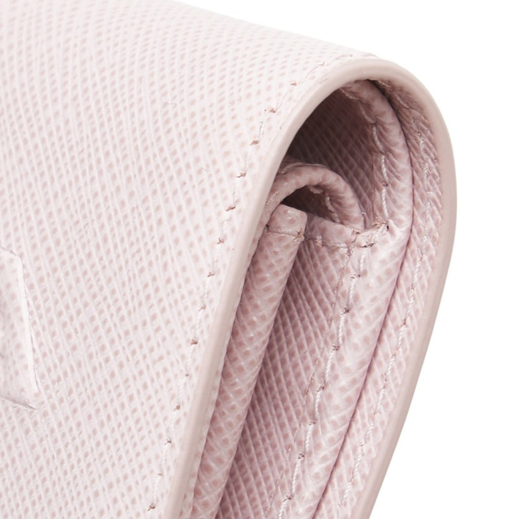 Prada Saffiano Pink Leather Wallet (Bi-Fold)