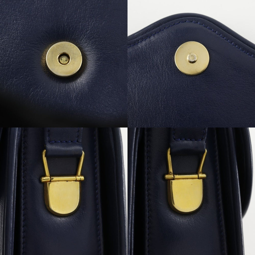 Gucci Navy Leather Shoulder Bag (Pre-Owned)