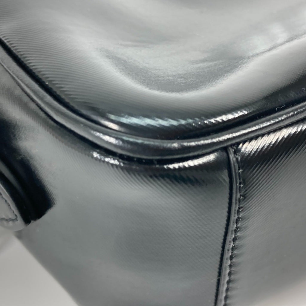Burberry Black White Leather Shoulder Bag