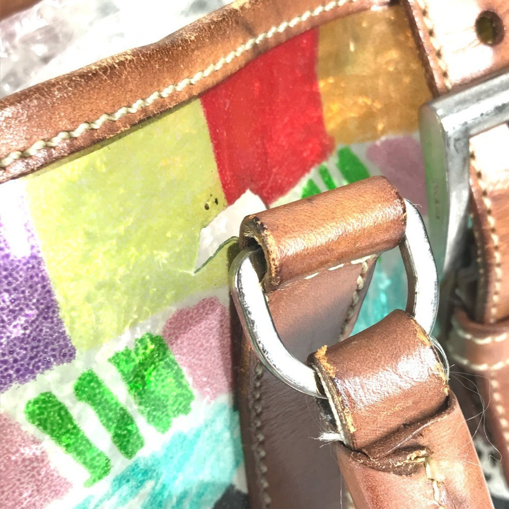 Prada Multi-Color Vinyl Shoulder Bag Tote Bag