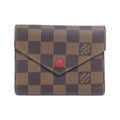 Louis Vuitton Ebene Rouge Coated Canvas Wallet (Tri-Fold)