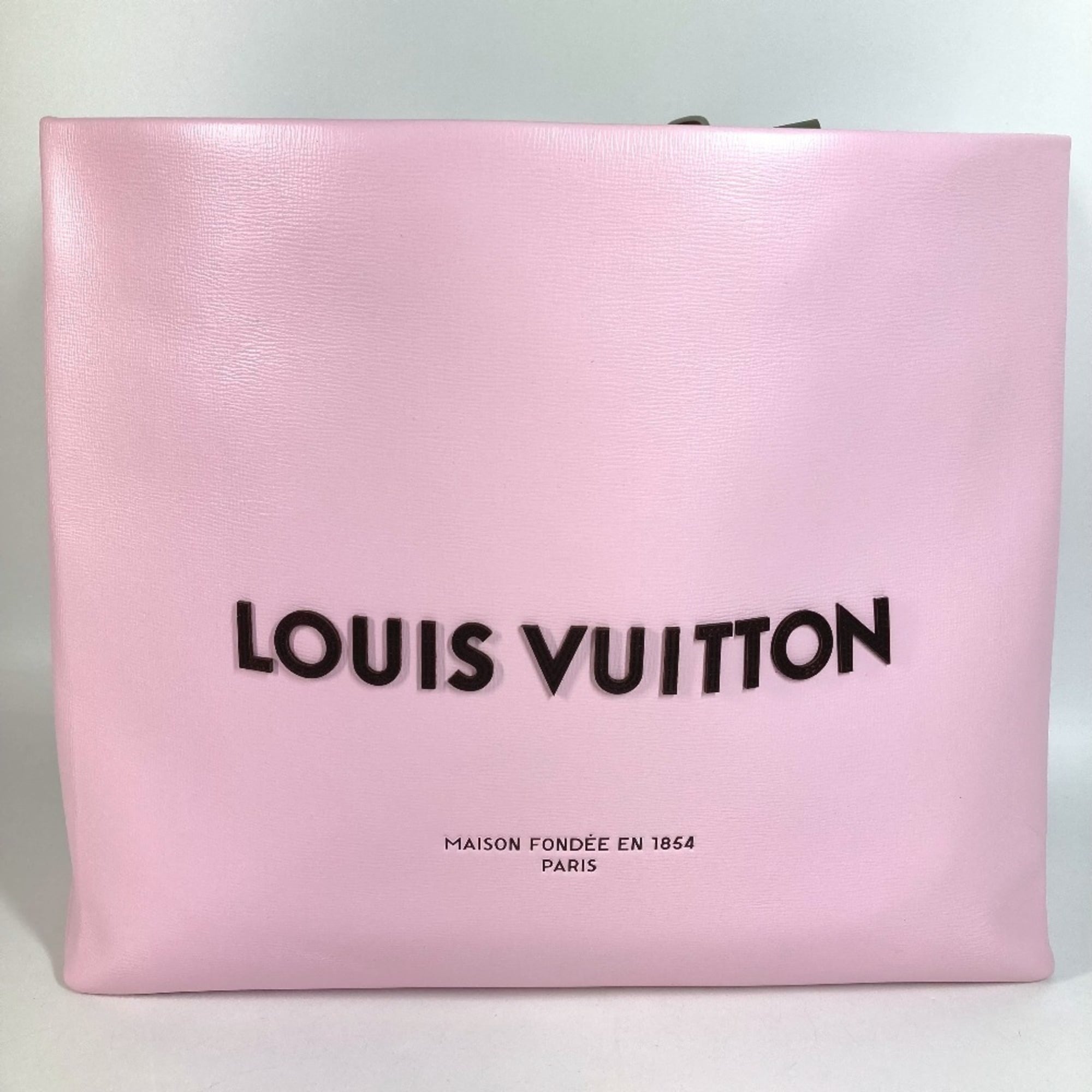 Louis Vuitton Pink Leather Shopping Bag Shoulder Bag Tote Bag