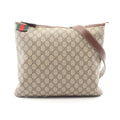 Gucci Beige Brown Pvc Coated Canvas Leather Handbag Shoulder Bag (Pre-Owned)