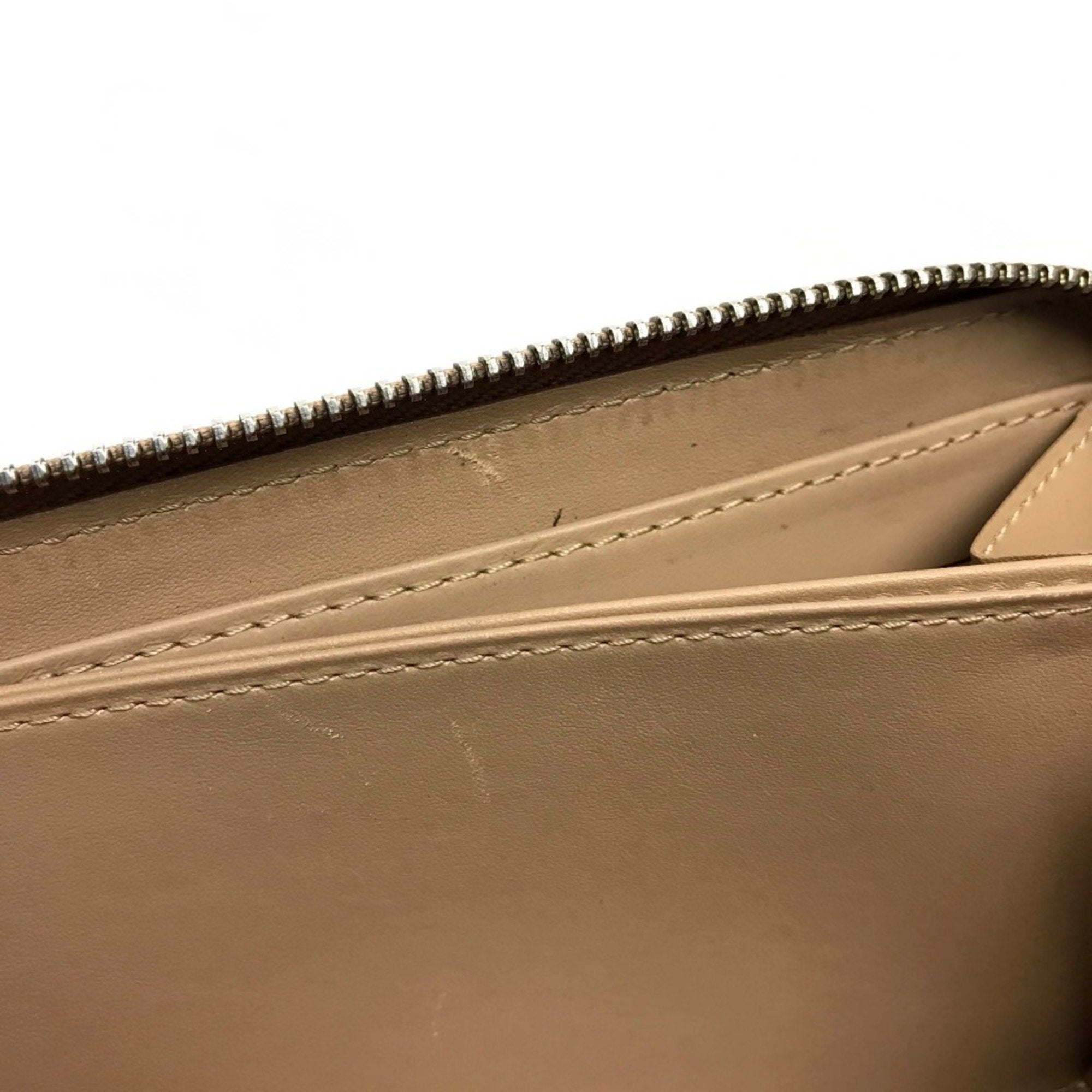 Louis Vuitton Beige Leather Long Wallet