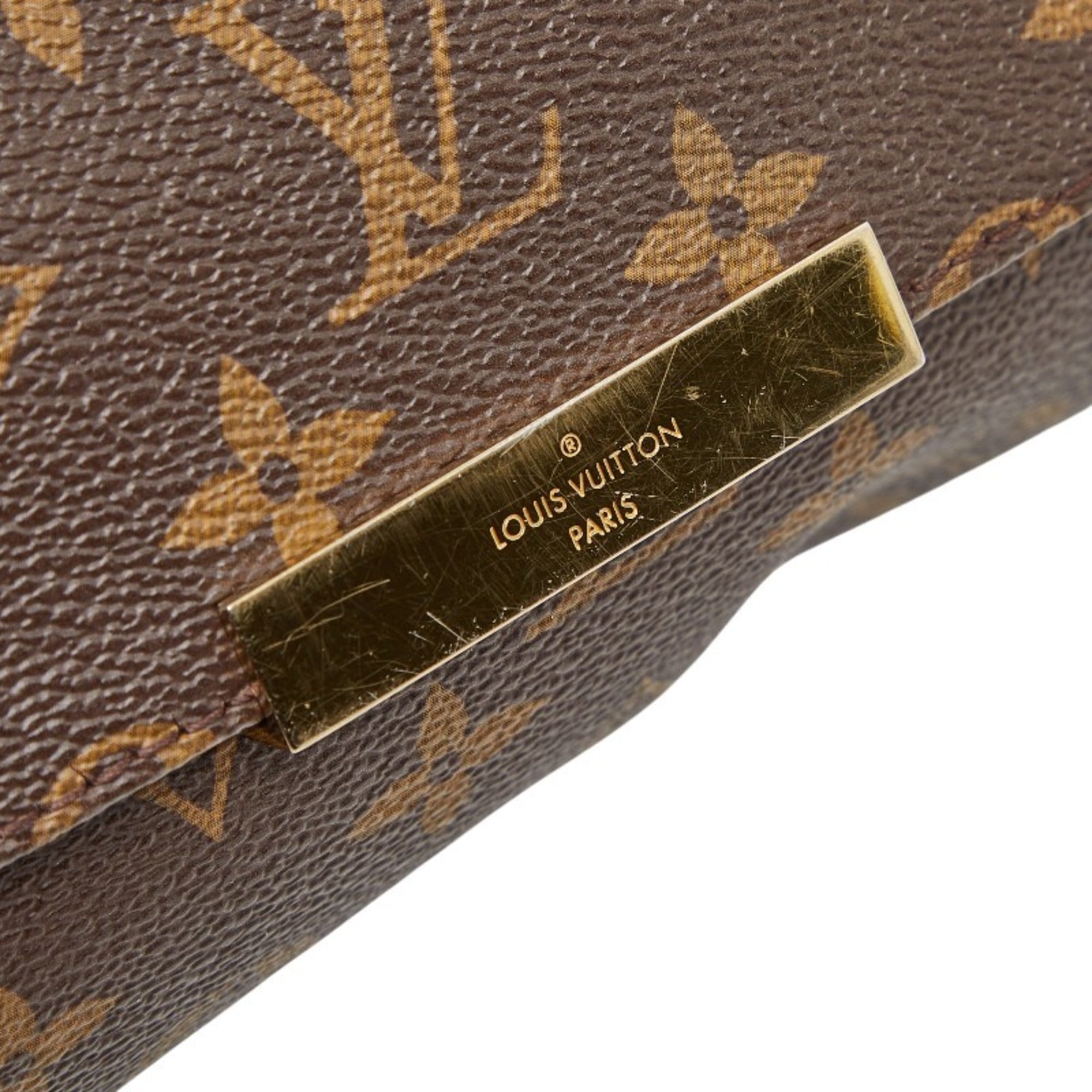 Louis Vuitton Brown Pvc Leather Handbag Shoulder Bag