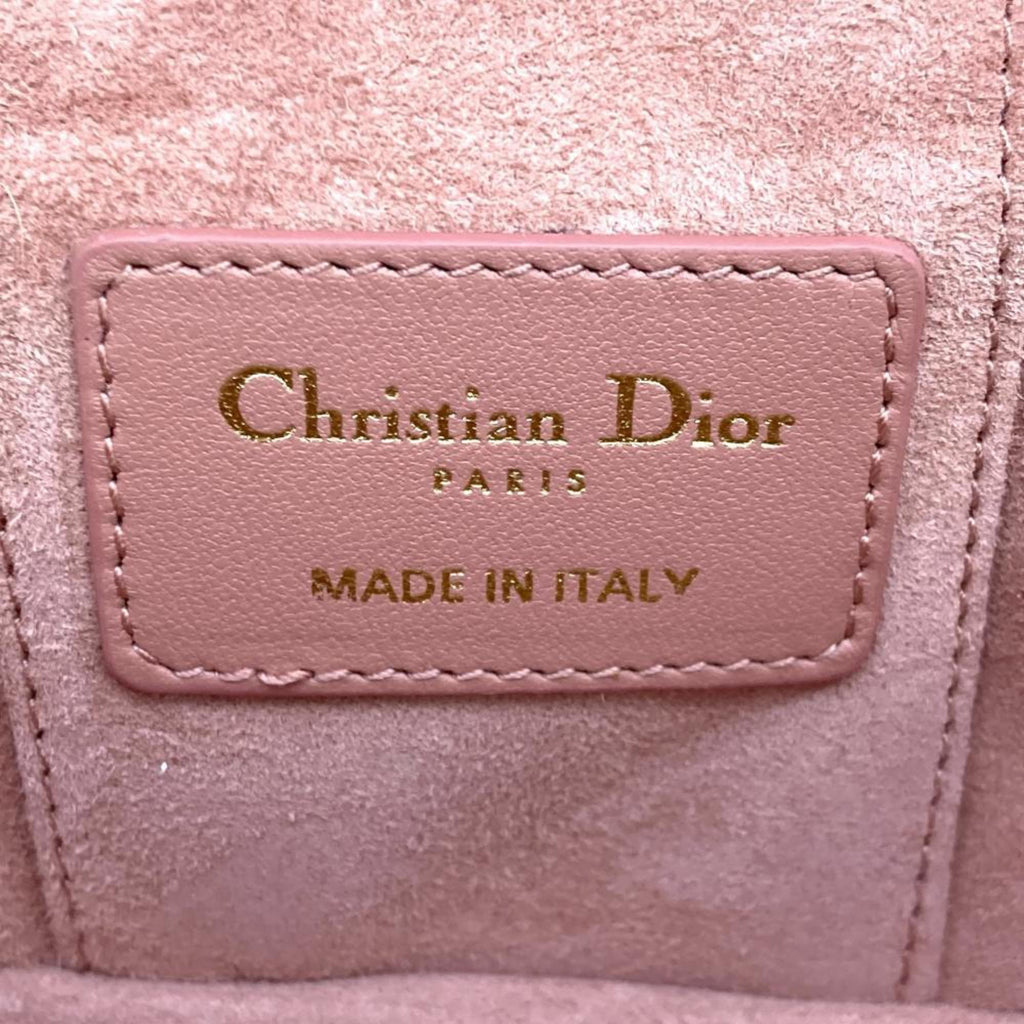 Christian Dior Pink Leather Shoulder Bag Vanity Bag (Pre-Owned)