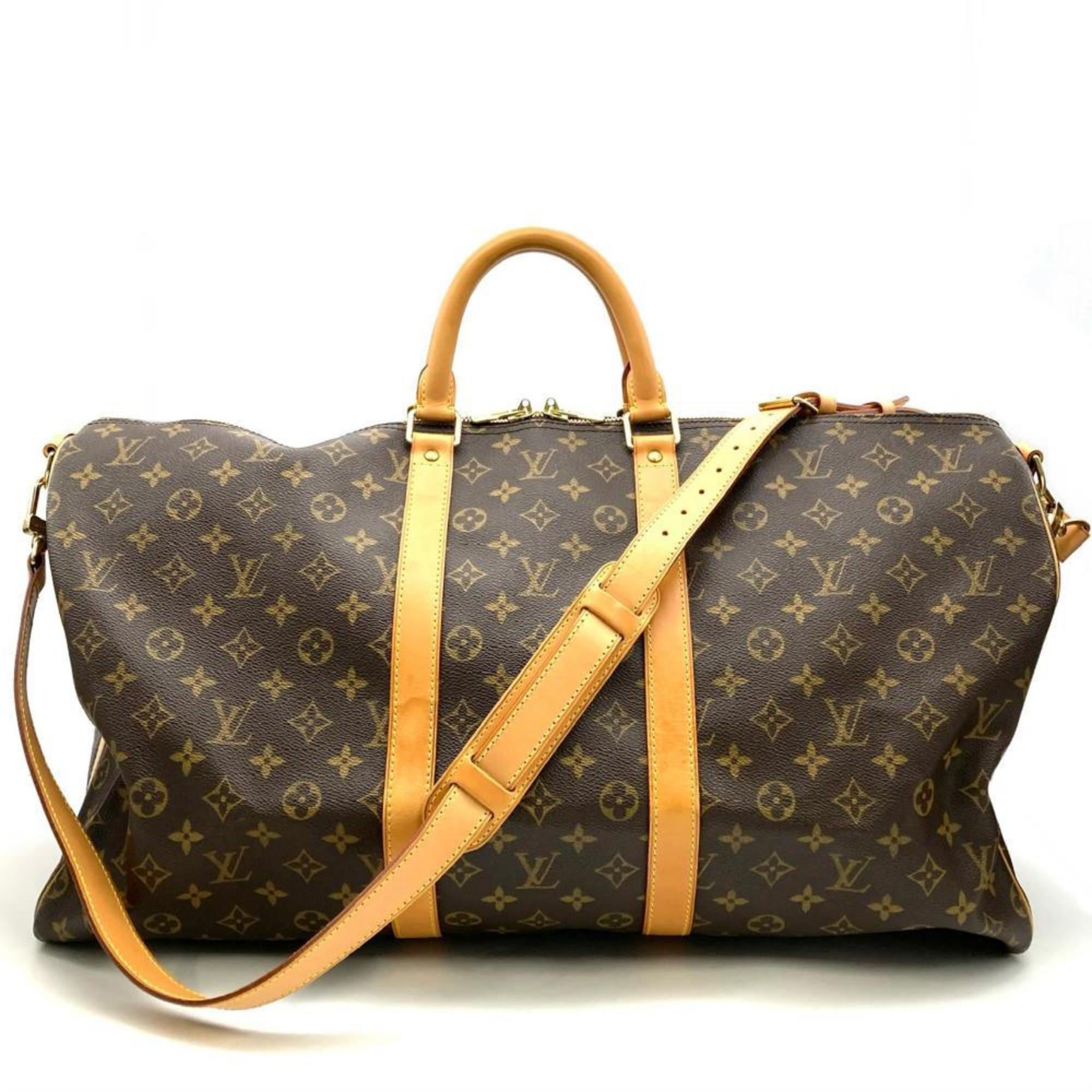 Louis Vuitton Monogram Brown Monogram Leather Boston Bag