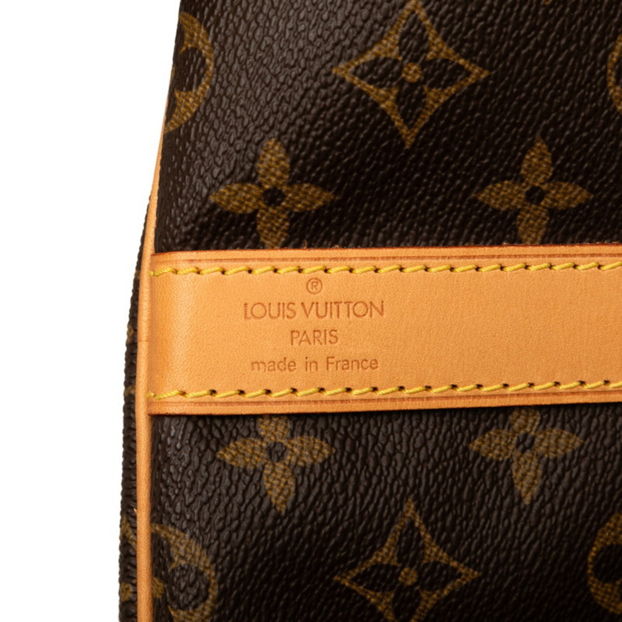 Louis Vuitton Brown Pvc Leather Boston Bag Shoulder Bag