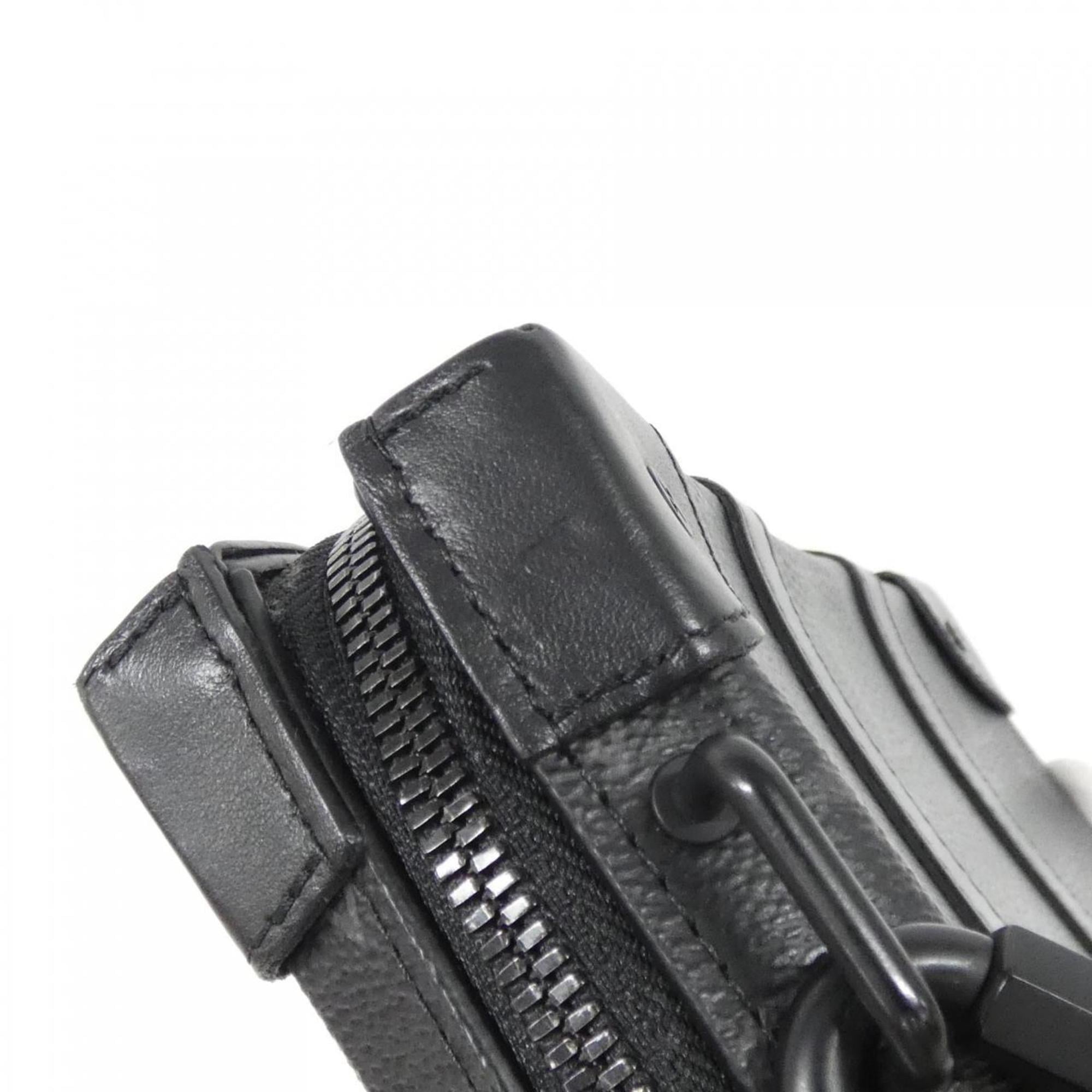 Louis Vuitton Black Coated Canvas Shoulder Bag