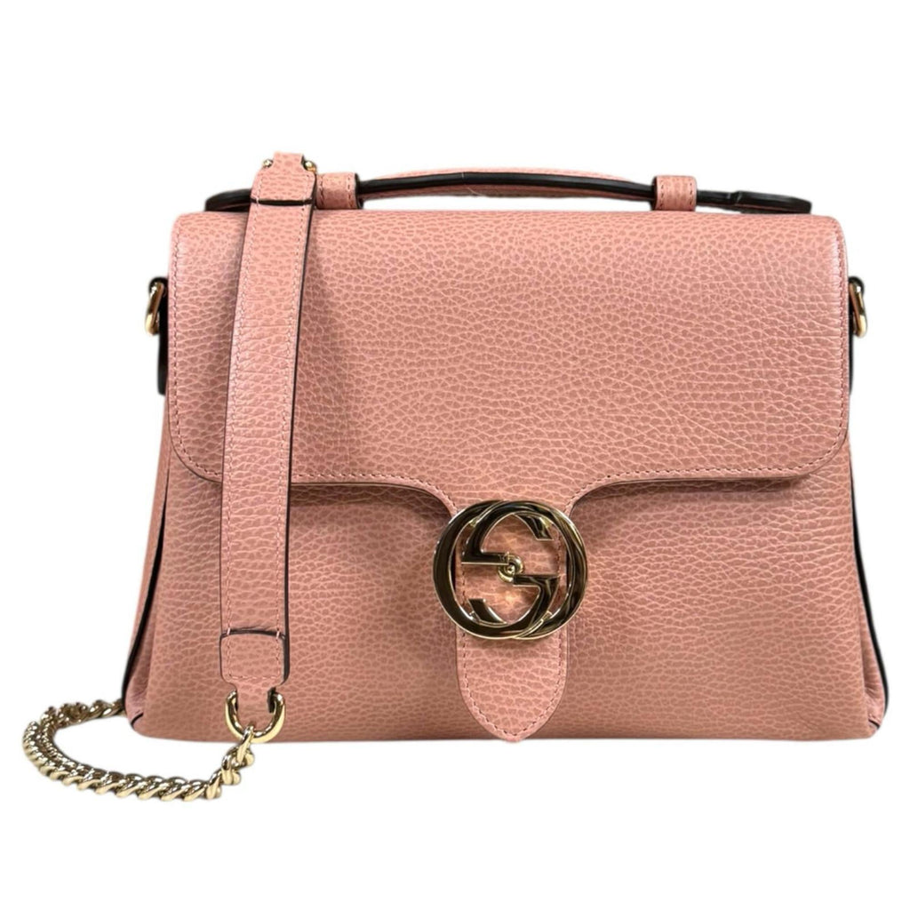 Gucci Pink Leather Shoulder Bag (Pre-Owned)