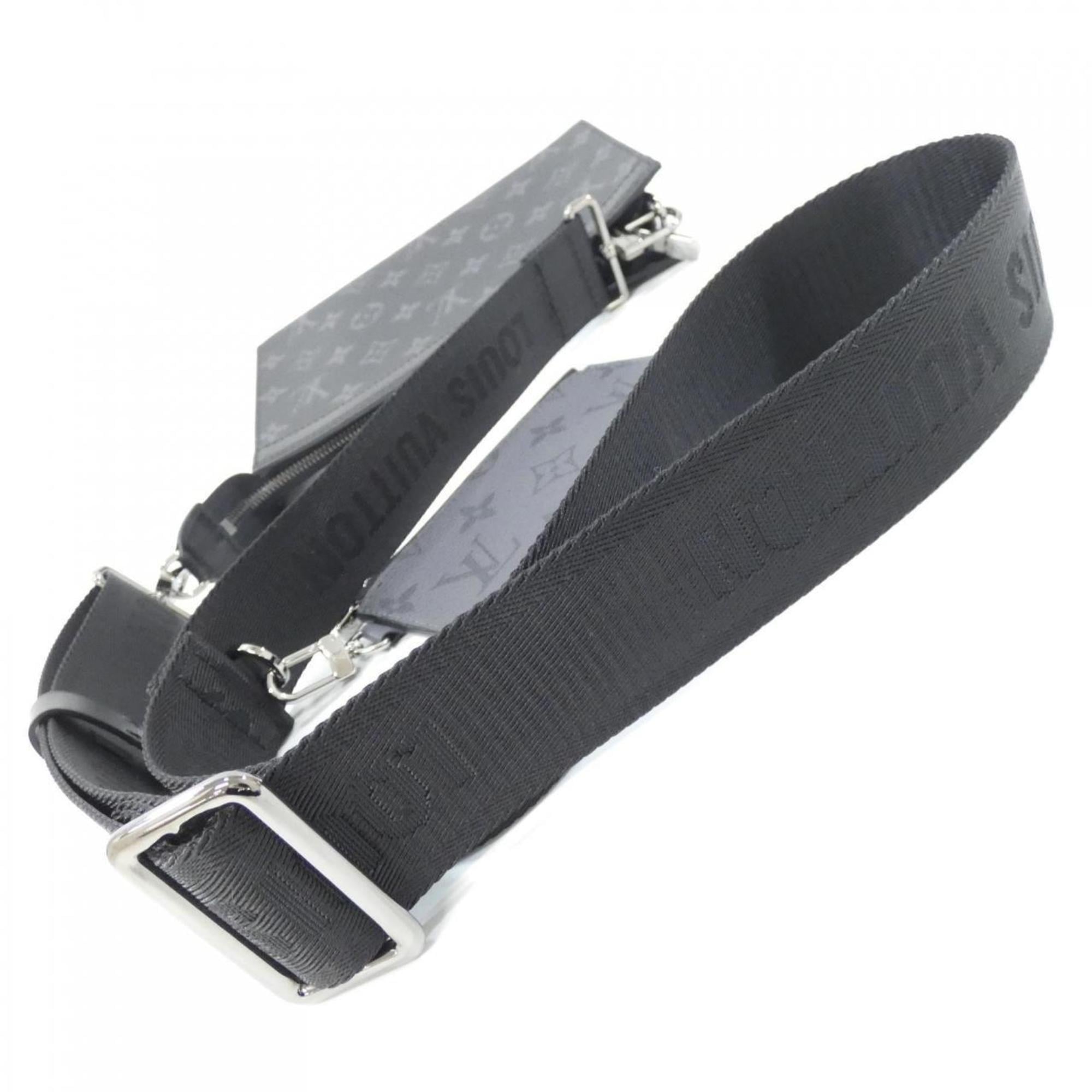 Louis Vuitton Black Gris Coated Canvas Pouch Shoulder Bag
