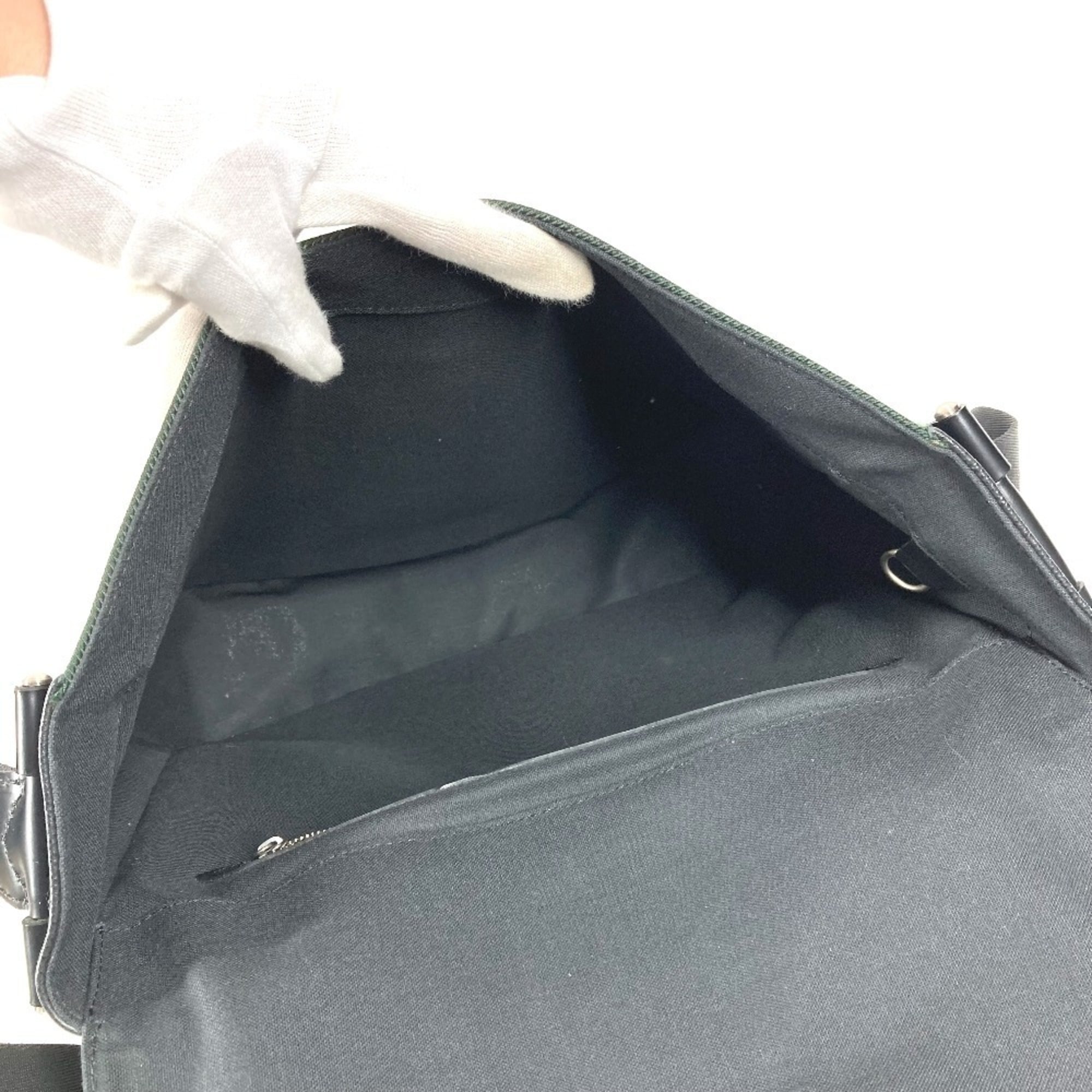 Louis Vuitton Ardoise Black Khaki Taiga Leather Nylon Leather Messenger Bag Shoulder Bag