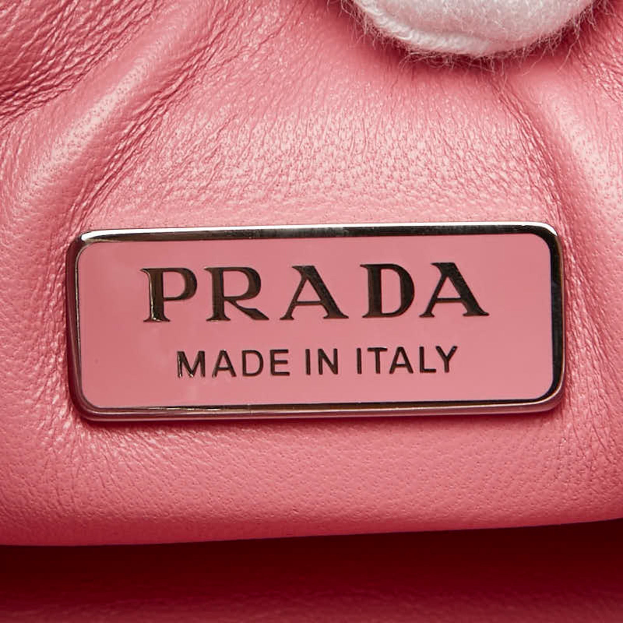 Prada Pink Leather Handbag Pouch Shoulder Bag